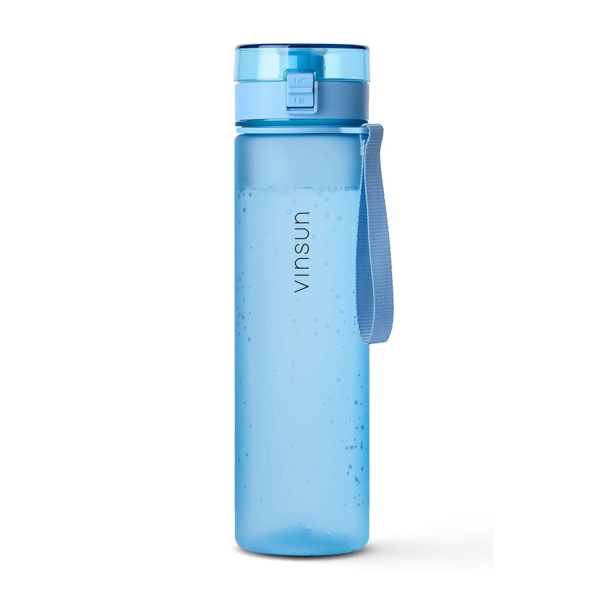 Trinkflasche Trinkflasche 1L, Kohlensäure geeignet, auslaufsicher - Hell Blau