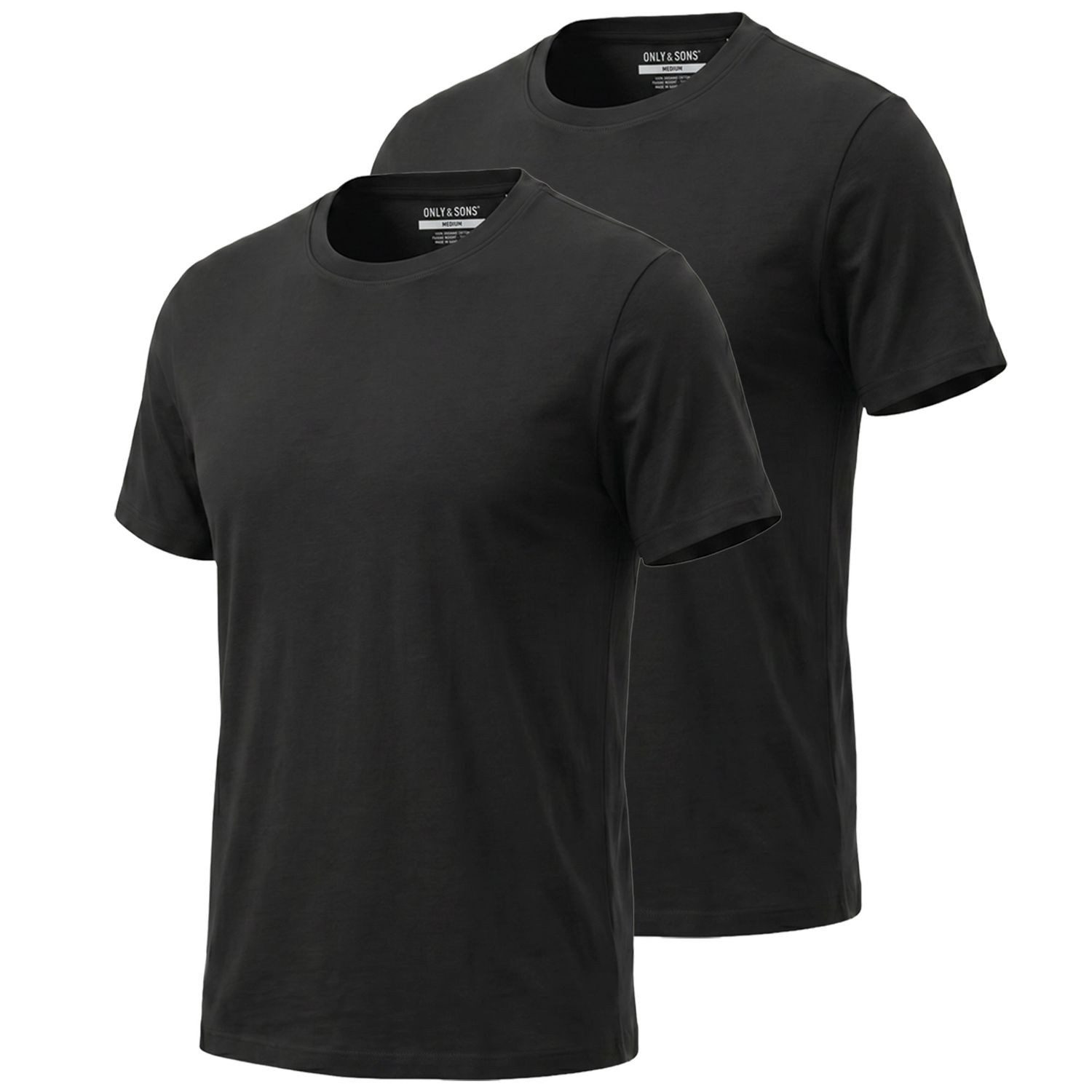 ONLY & SONS T-Shirt ONSMAX (Set) zeitloses Basic-T-Shirt, normal geschnitten im 2er Sparpack
