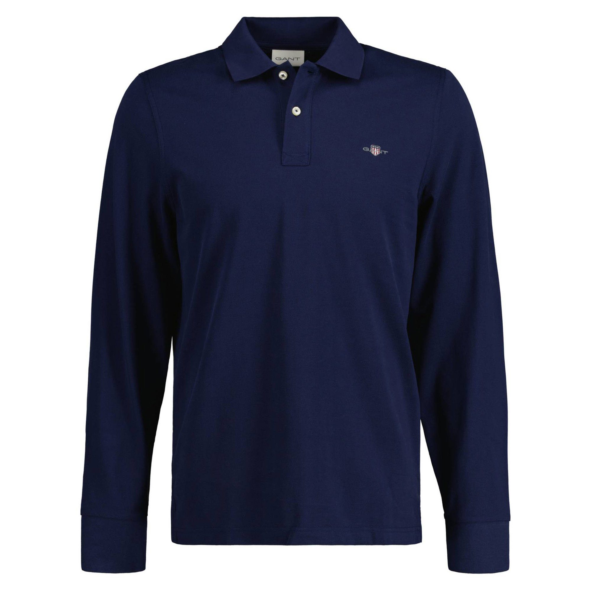 Poloshirt Poloshirt Gant Herren LONGSLEEVE - PIQUE REGULAR Blau SHIELD