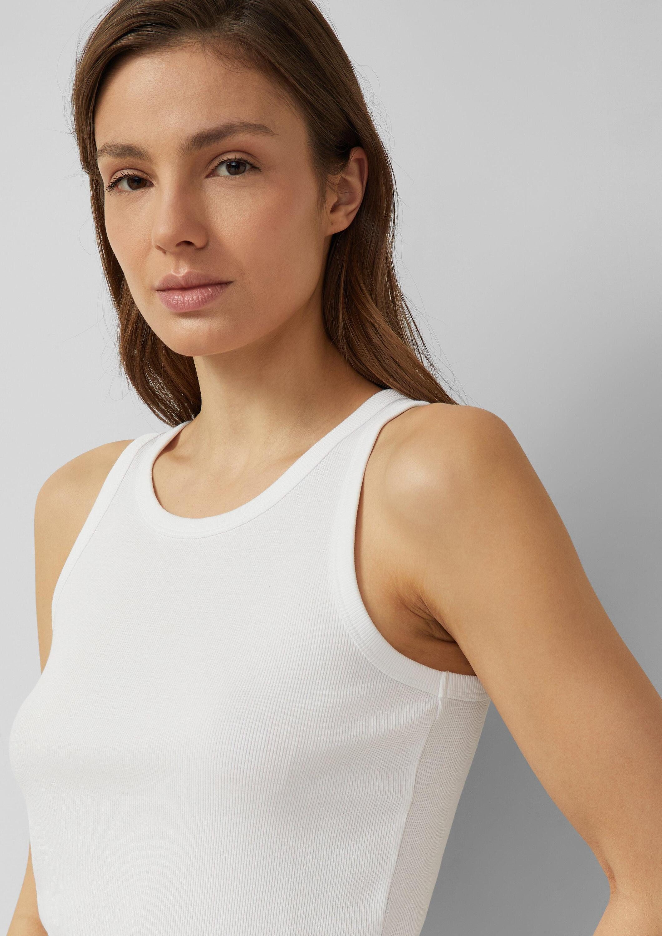 s.Oliver Muscleshirt T-Shirt s.Oliver x Heidi Klum: Geripptes Tanktop im Slim Fit – Bild 4 von 5