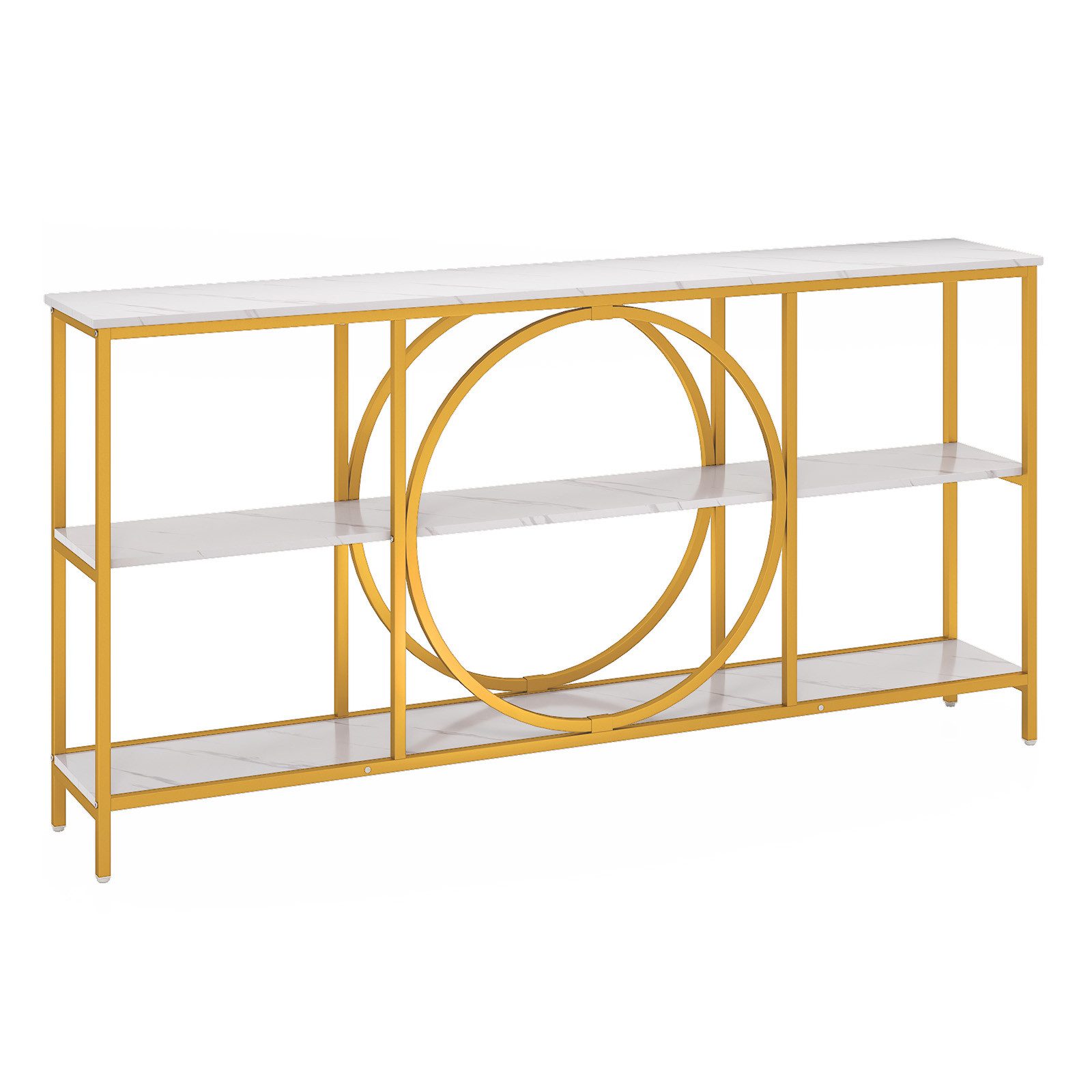 COSTWAY Konsolentisch, 180cm, schmal, 3 Ebenen günstig online kaufen