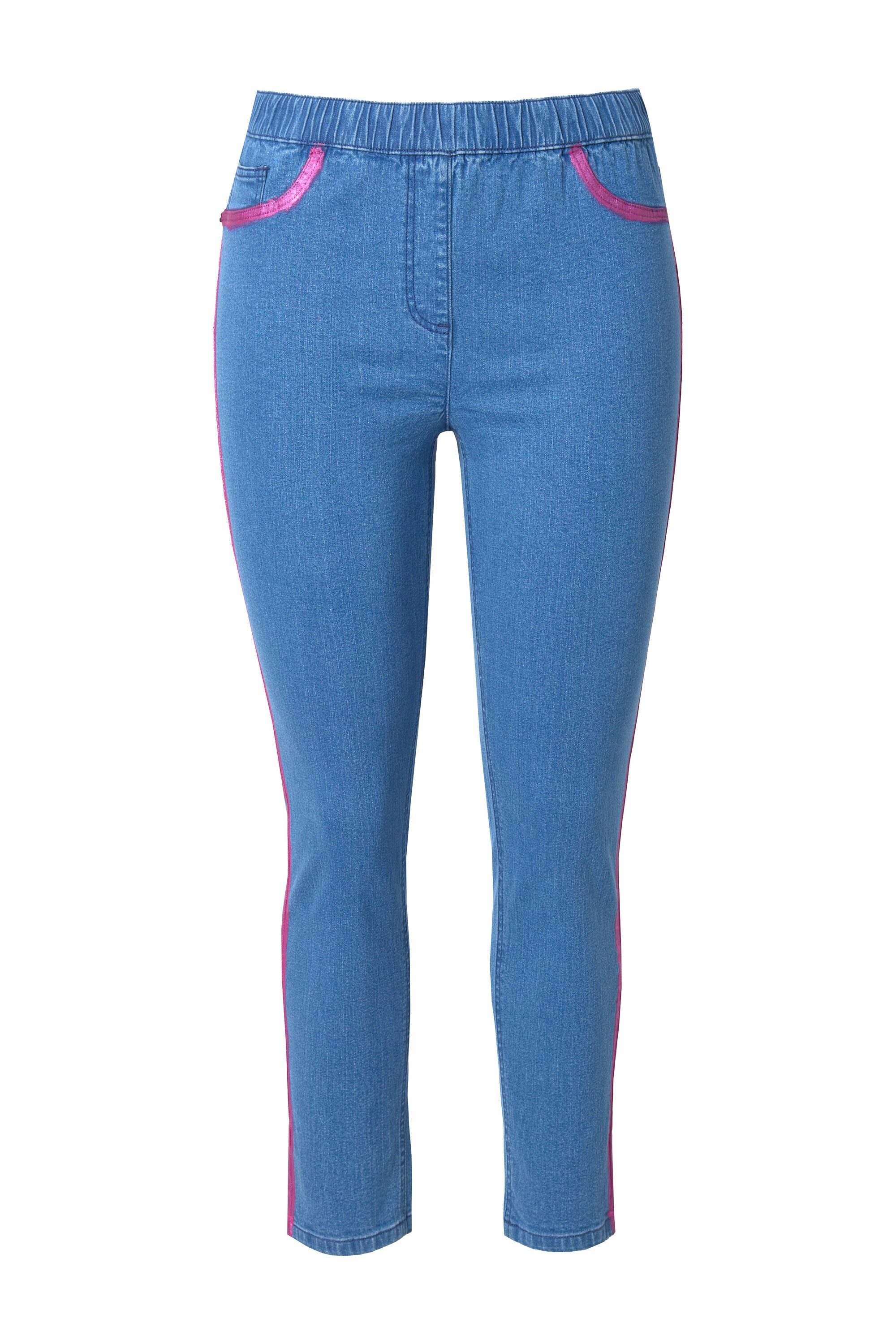 Angel of Style 5-Pocket-Jeans Jeggings Jule Slim Fit "bemalte" Kanten