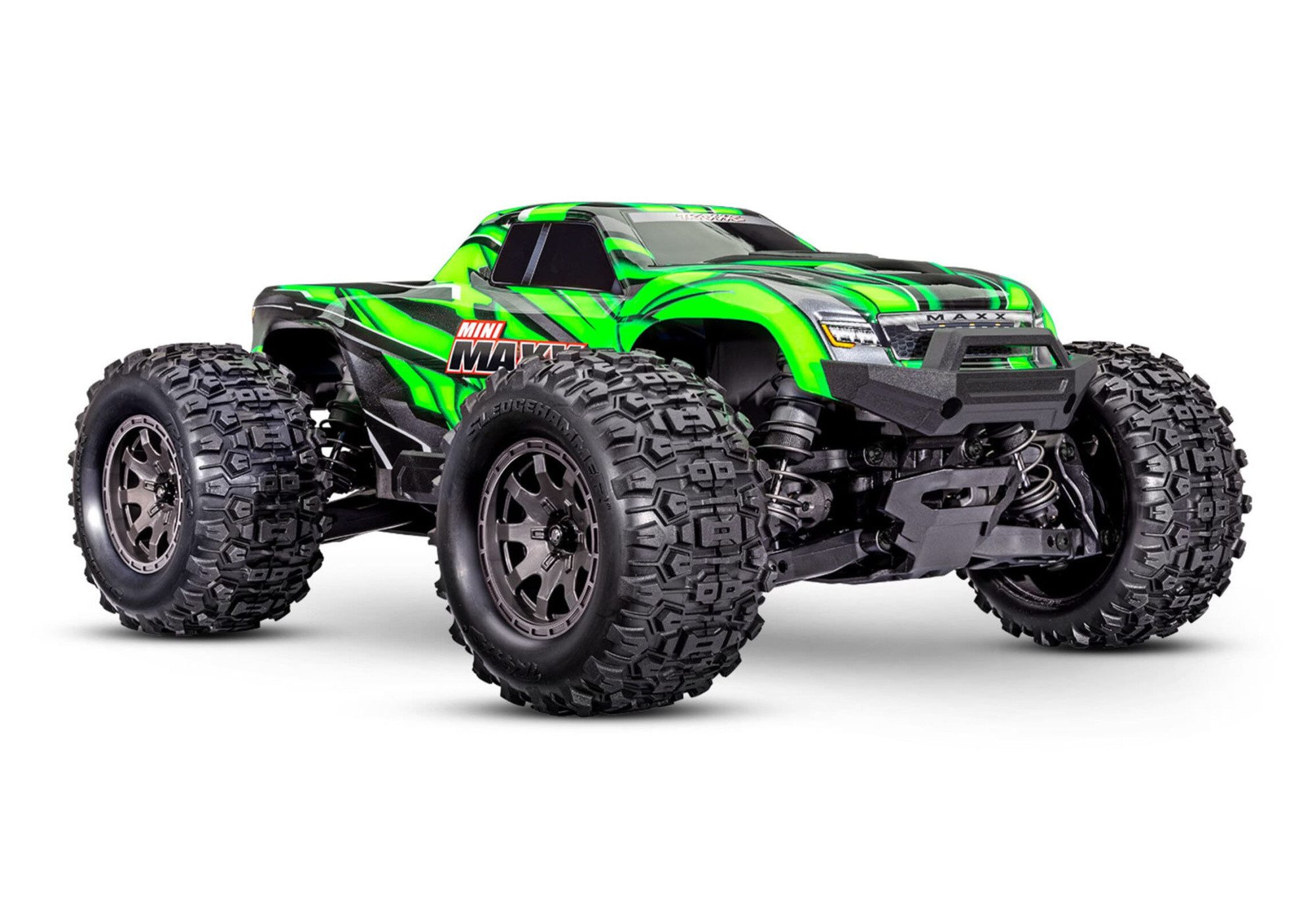 RC-Buggy Traxxas Mini Maxx BL 2S HD 4WD Monstertruck RTR, Akku, Lader Grün