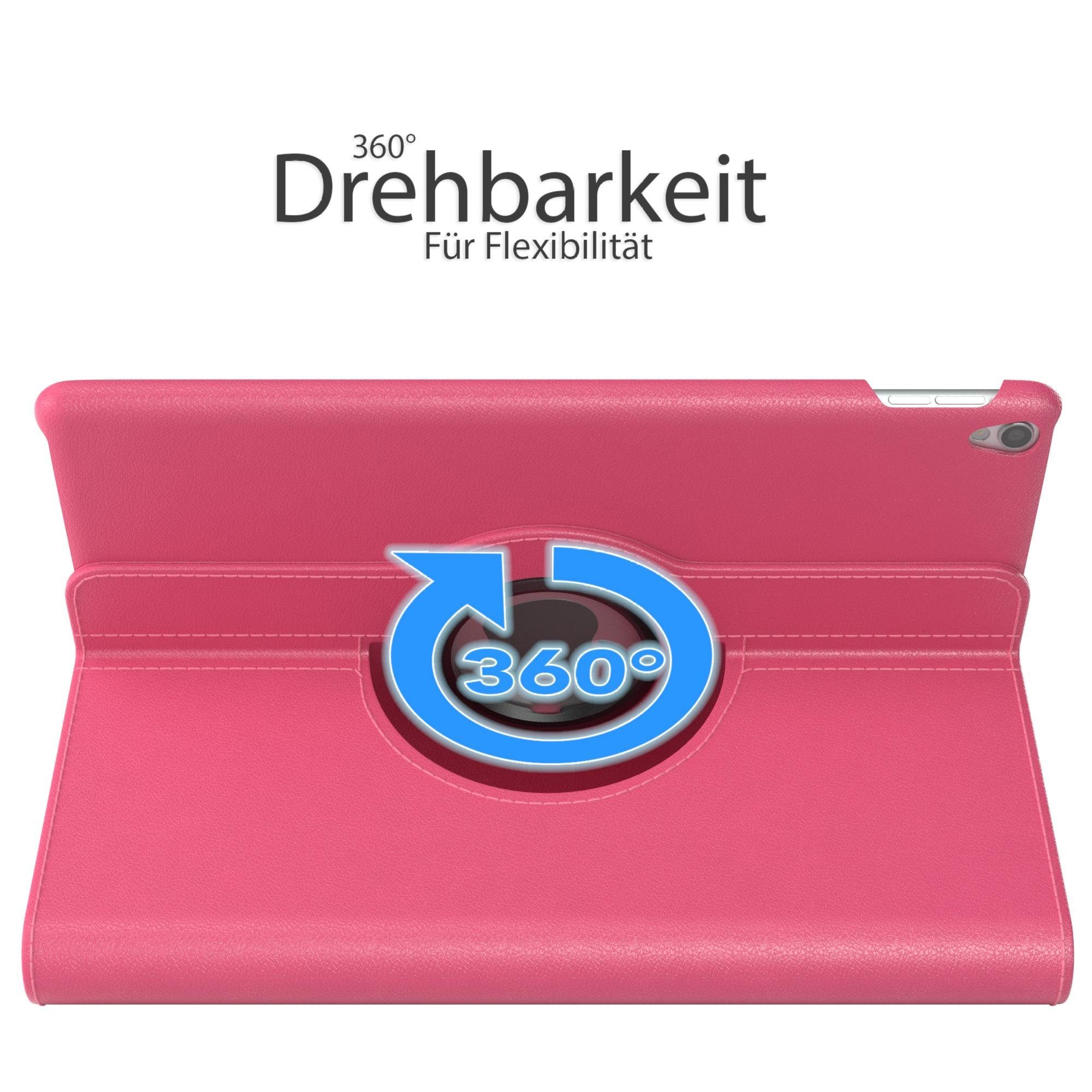 EAZY CASE Tablet-Hülle Rotationcase für iPad Air 3. Gen. & Pro 10,5" 2017 10,5 Zoll, Klapphülle zum Aufstellen Rundum Hülle Book Tablet Slim Klappcase Pink