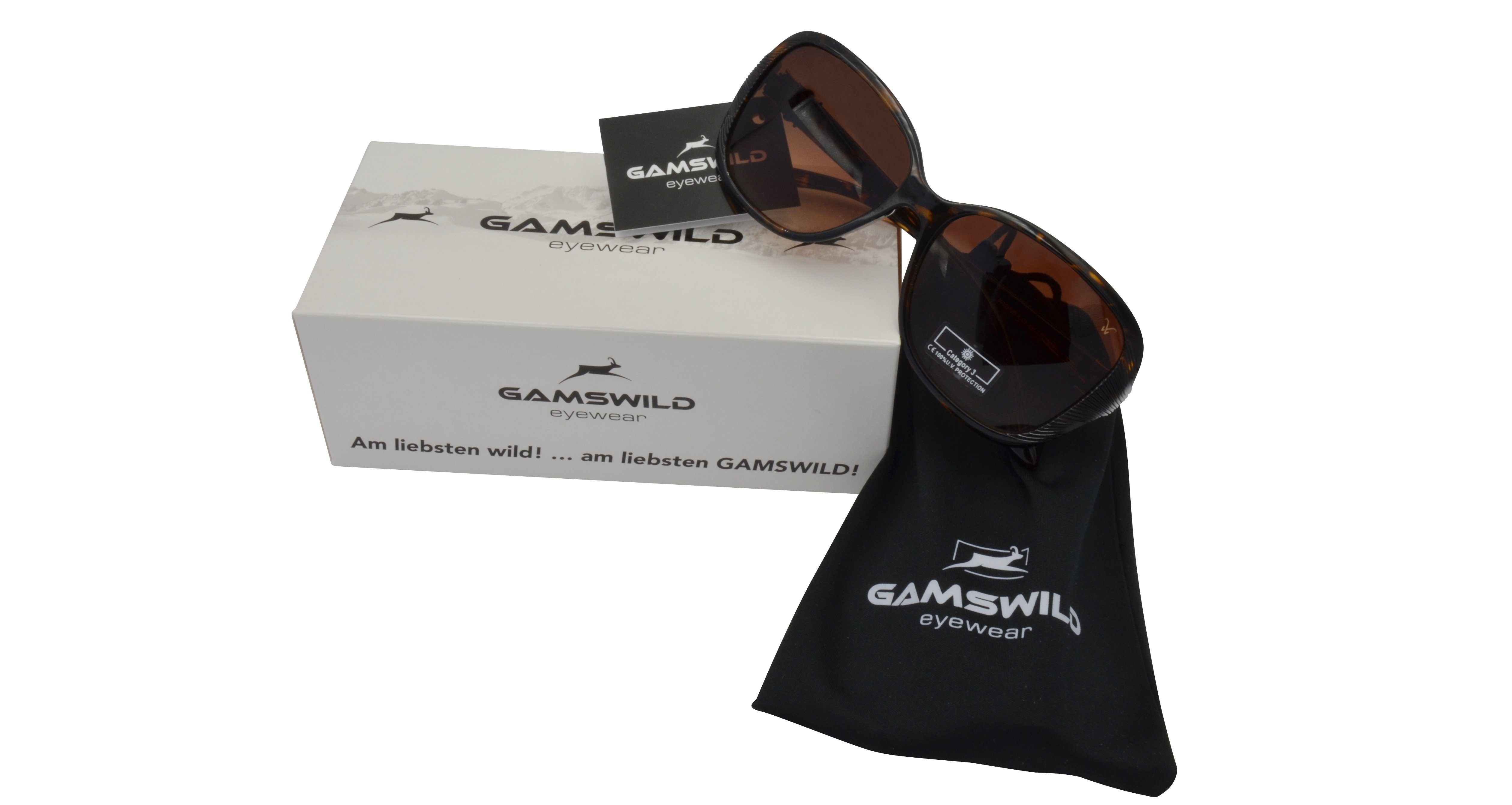 Gamswild Sonnenbrille WM2126 GAMSSTYLE schwarz Verlaufsglas, Mode braun, Brille Damen