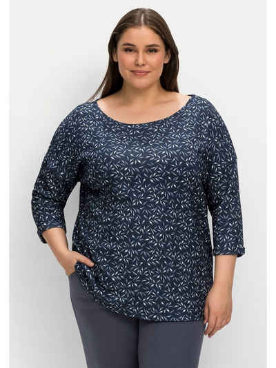 Sheego Sweatshirt Große Größen mit Alloverdruck, aus Interlock