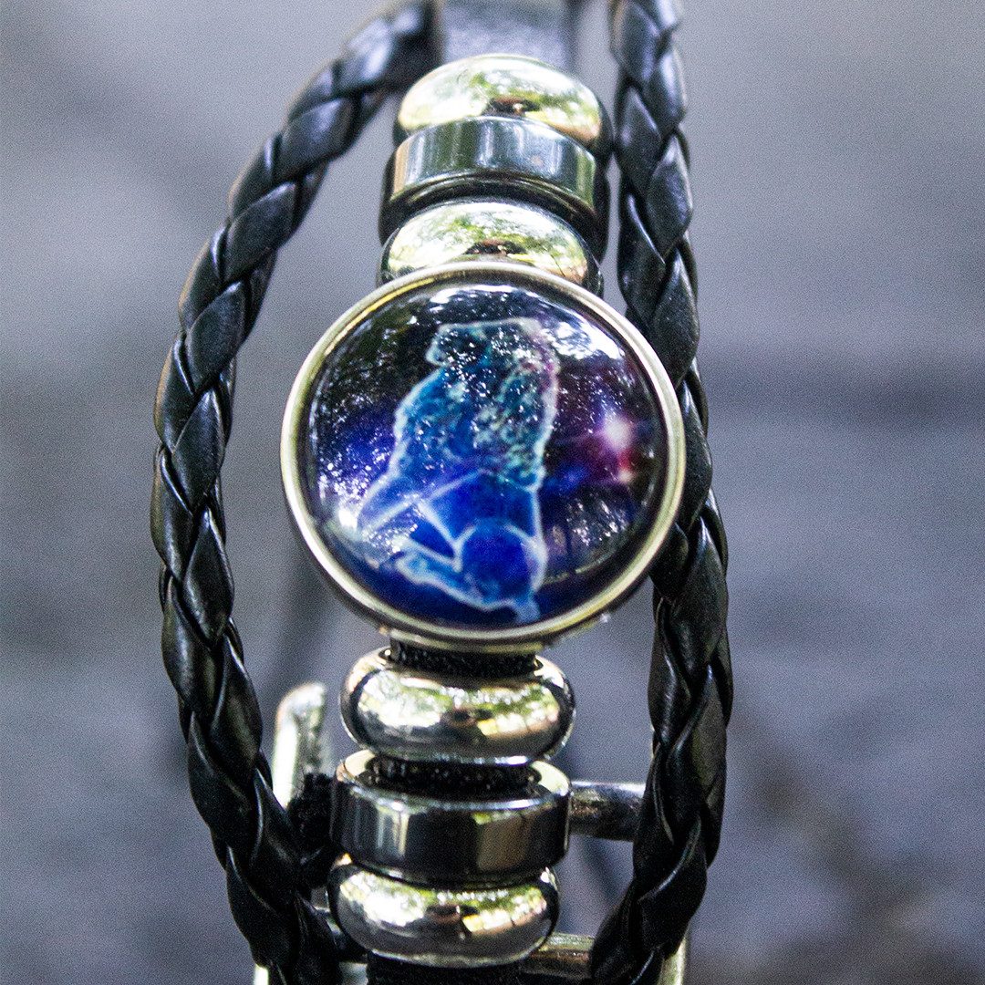 Stelby Armband mit Gravur Sternzeichen Löwe mit 3D Gravur im Glas (Weihnachtsgeschenk, Geburtstagsgeschenk, Valentinstaggeschenk, modern, minimalistisch), langl – Bild 5 von 5