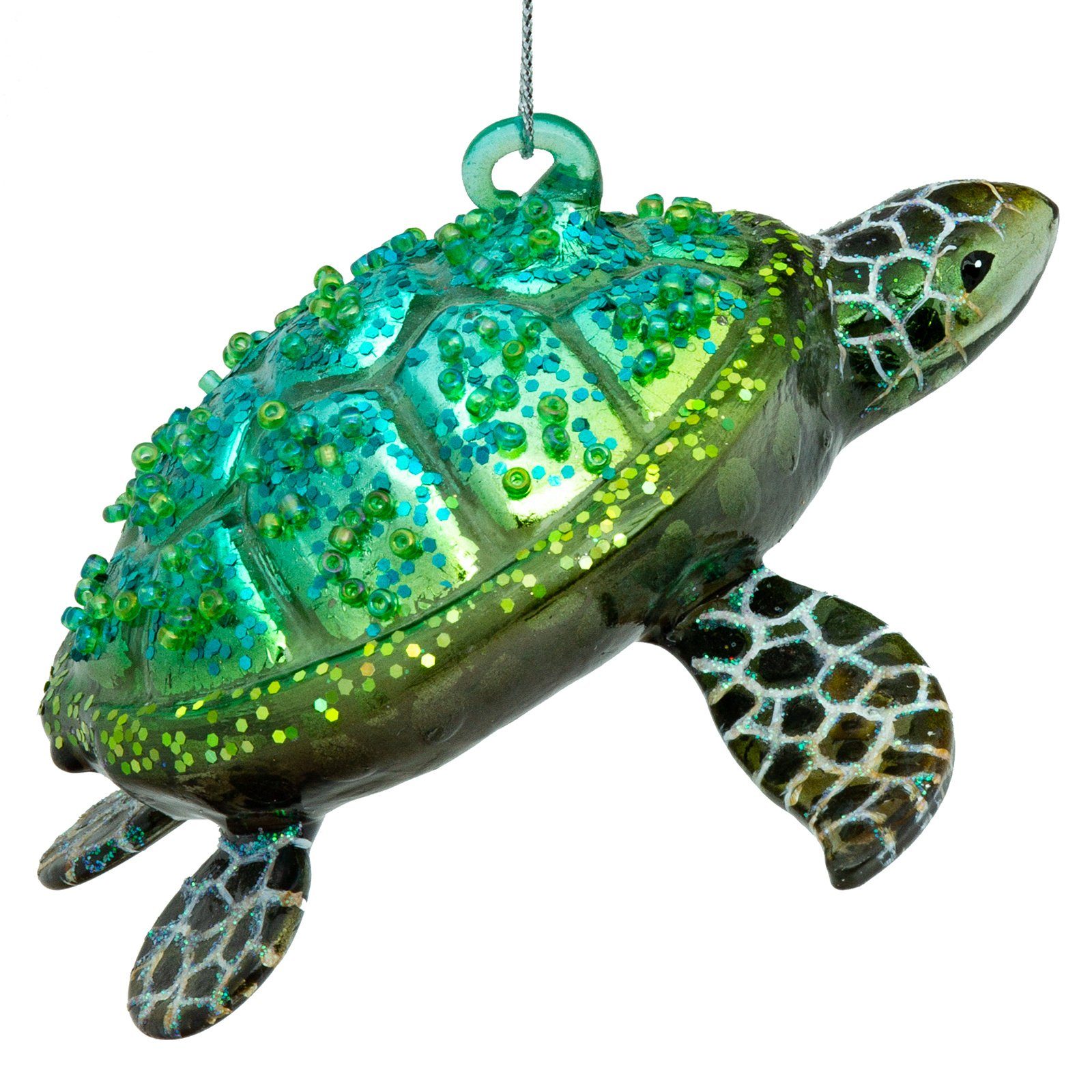 Weihnachtsbaum Anhänger Glas Figur Wasserschildkröte SIKORA Christbaumschmuck BS500