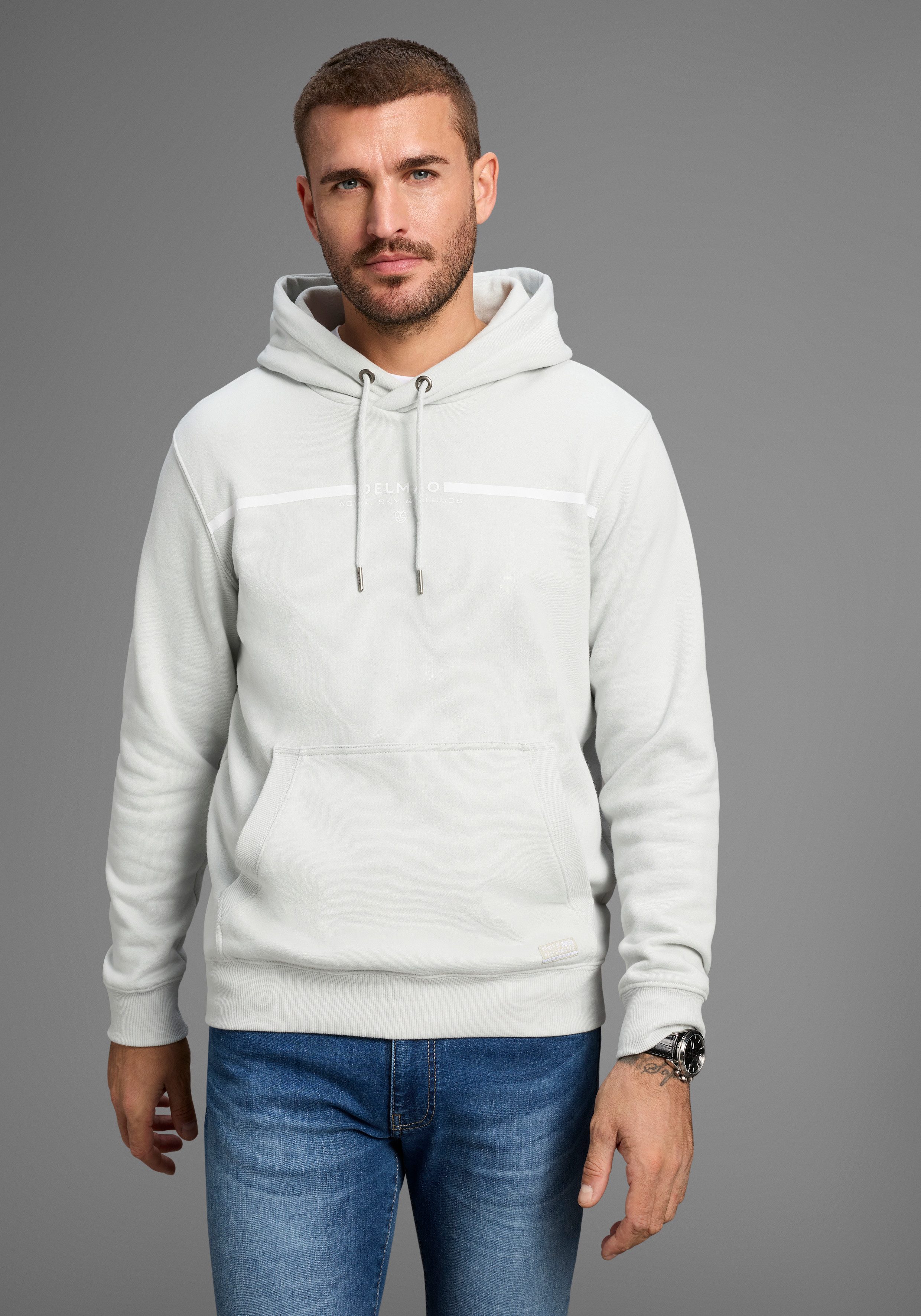 DELMAO Kapuzensweatshirt Langarm, lockere Passform, mit Print, mit Kapuze günstig online kaufen