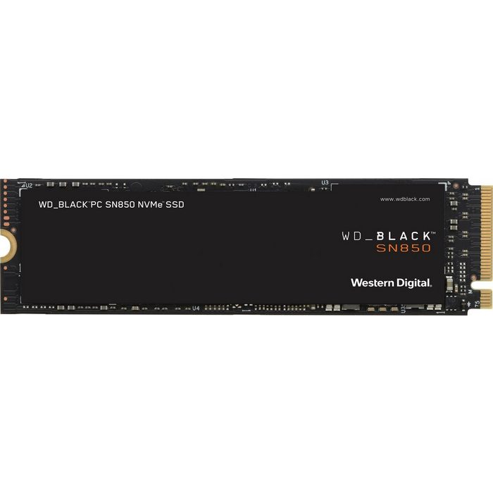 WD_Black SN850 2TB interne SSD (2 TB) 7000 MB/S Lesegeschwindigkeit 5100 MB/S Schreibgeschwindigkeit