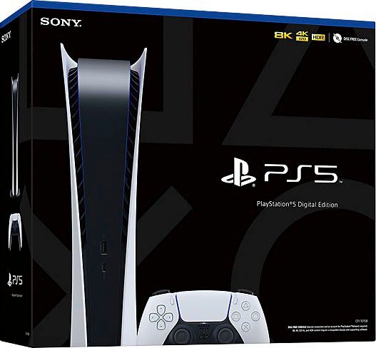 PlayStation 5 Digital Edition, inkl. Medienfernbedienung
