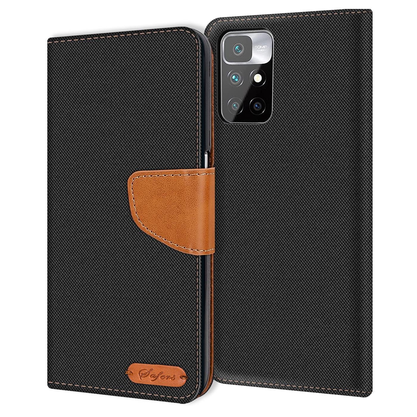 CoolGadget Handyhülle Denim Schutzhülle Flip Case für Xiaomi Redmi 10 (2022) 6,5 Zoll, Book Cover Handy Tasche Hülle für Redmi 10 Klapphülle