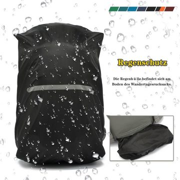 TAN.TOMI Kletterrucksack 40L Outdoor-Rucksack mit Regenschutzhülle (Ausgestattet mit 1-Rucksack und 1-Regenabdeckung, Einschließlich Regenschutz), Kompressionsgurte für Trekkingstöcke, Schlafsack, Decke etc.