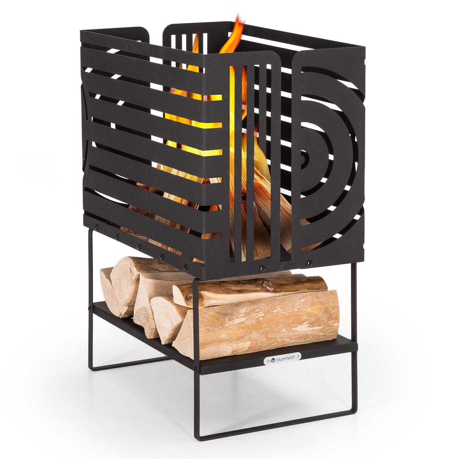 blumfeldt Feuerschale Krakatoa, (Set), Feuerschale Garten mit Grill Feuerkorb Feuerstelle Outdoor
