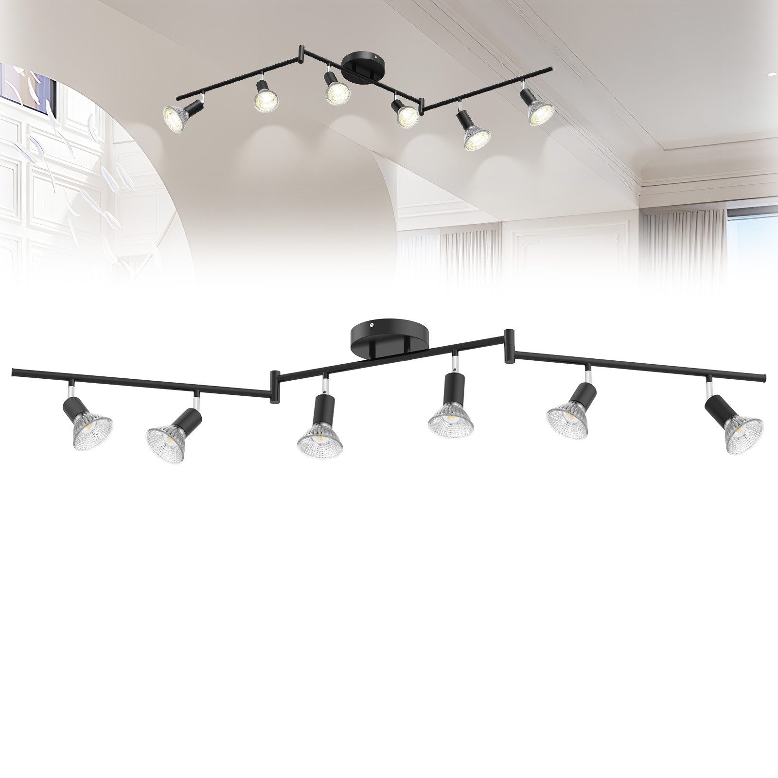 Deckenstrahler Deckenleuchte Modern Deckenlampe GU10 Deckenspot Schwenkbar