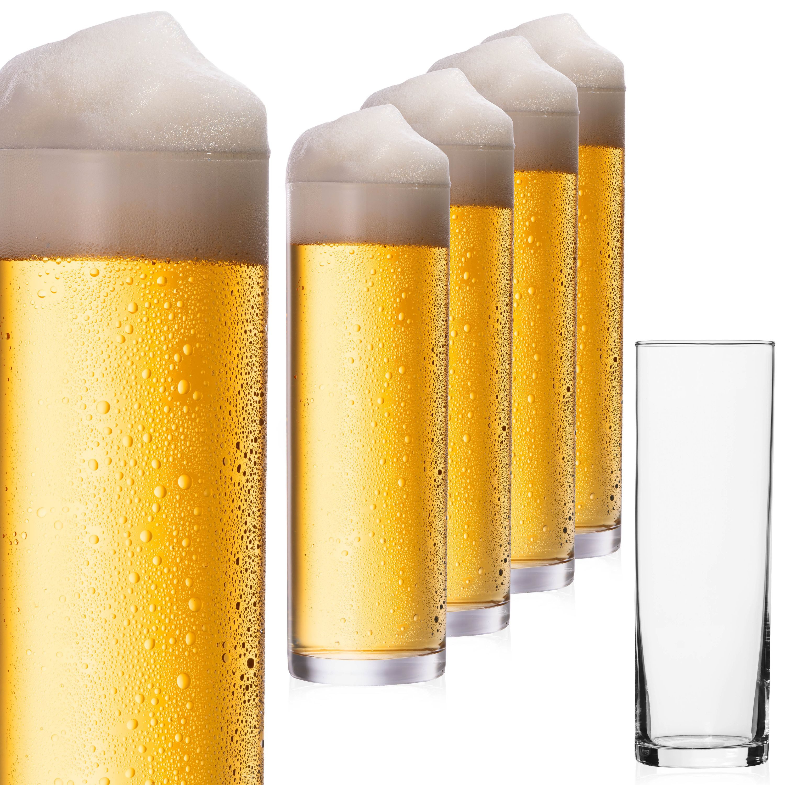 IMPERIAL glass Bierglas Kölschgläser Set 6-Teilig 200ml (max. 250ml), Glas, Kölschstangen 0,2L Bierstangen Bierglas Spülmaschinenfest