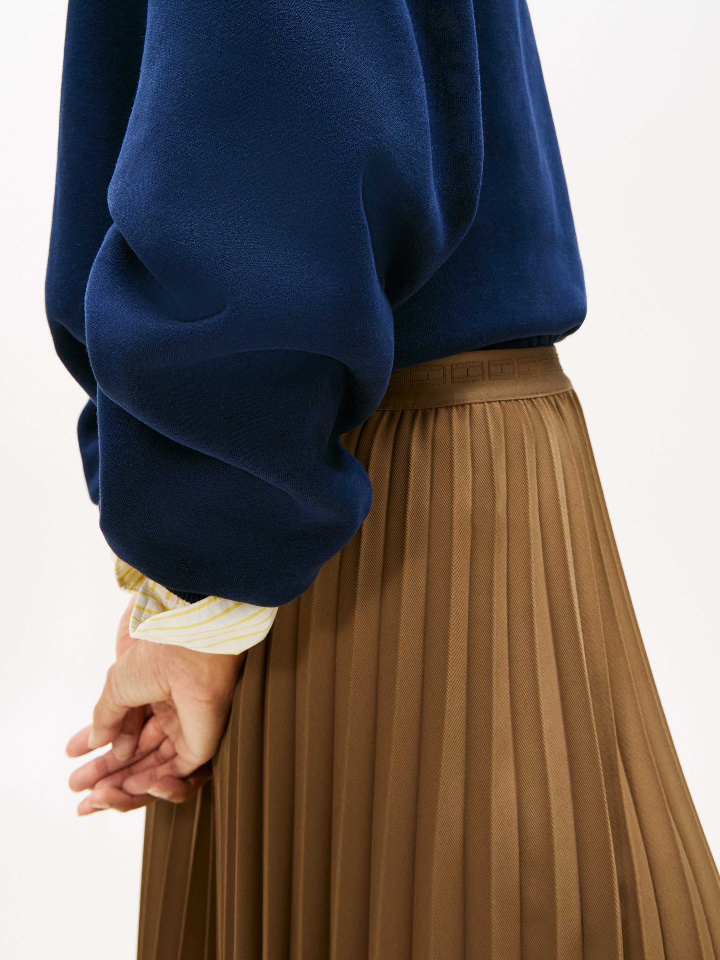 Tommy Hilfiger Plisseerock FLUID PLEATED PULL ON MIDI SKIRT