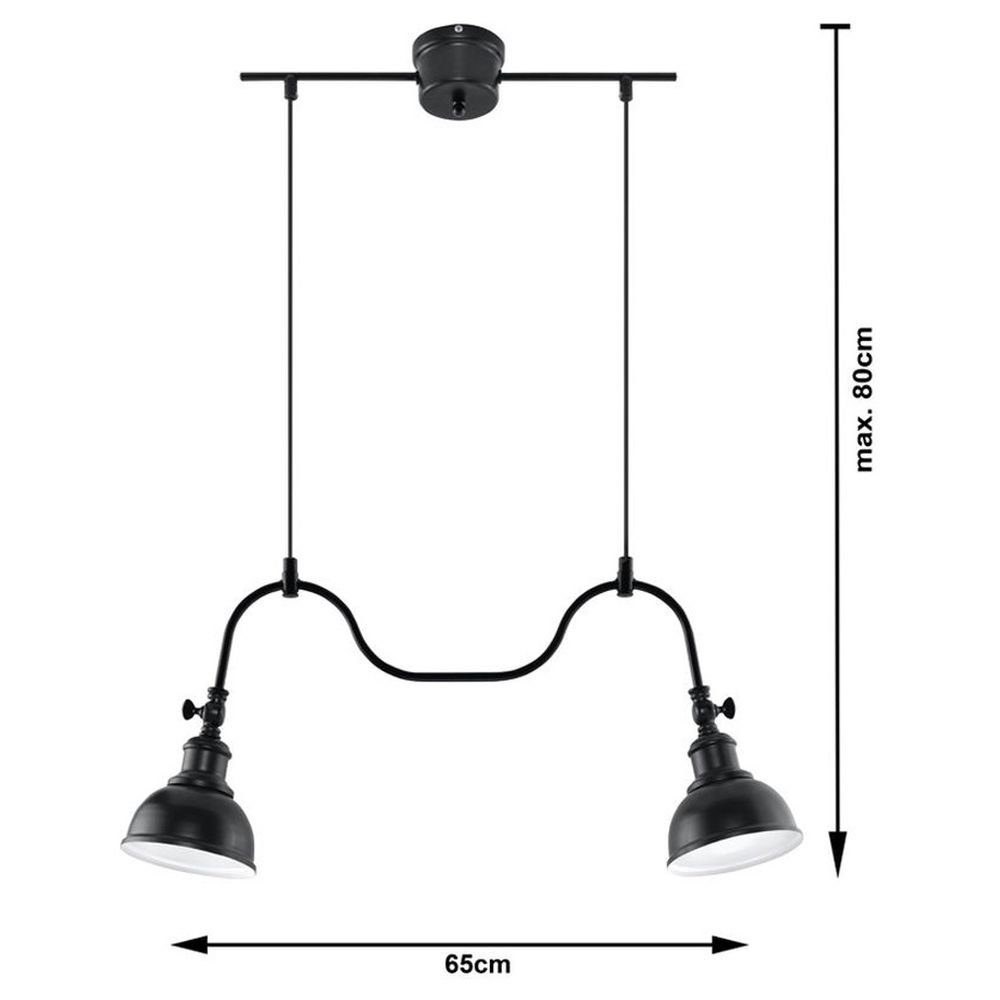 Stahl enthalten: Pendelleuchte 60 Pendellampe, Angabe, aus Leuchtmittel E27 in Inga Schwarz keine Nein, W, x warmweiss, Hängeleuchte, Hängeleuchte, Pendelleuchte famlights 2