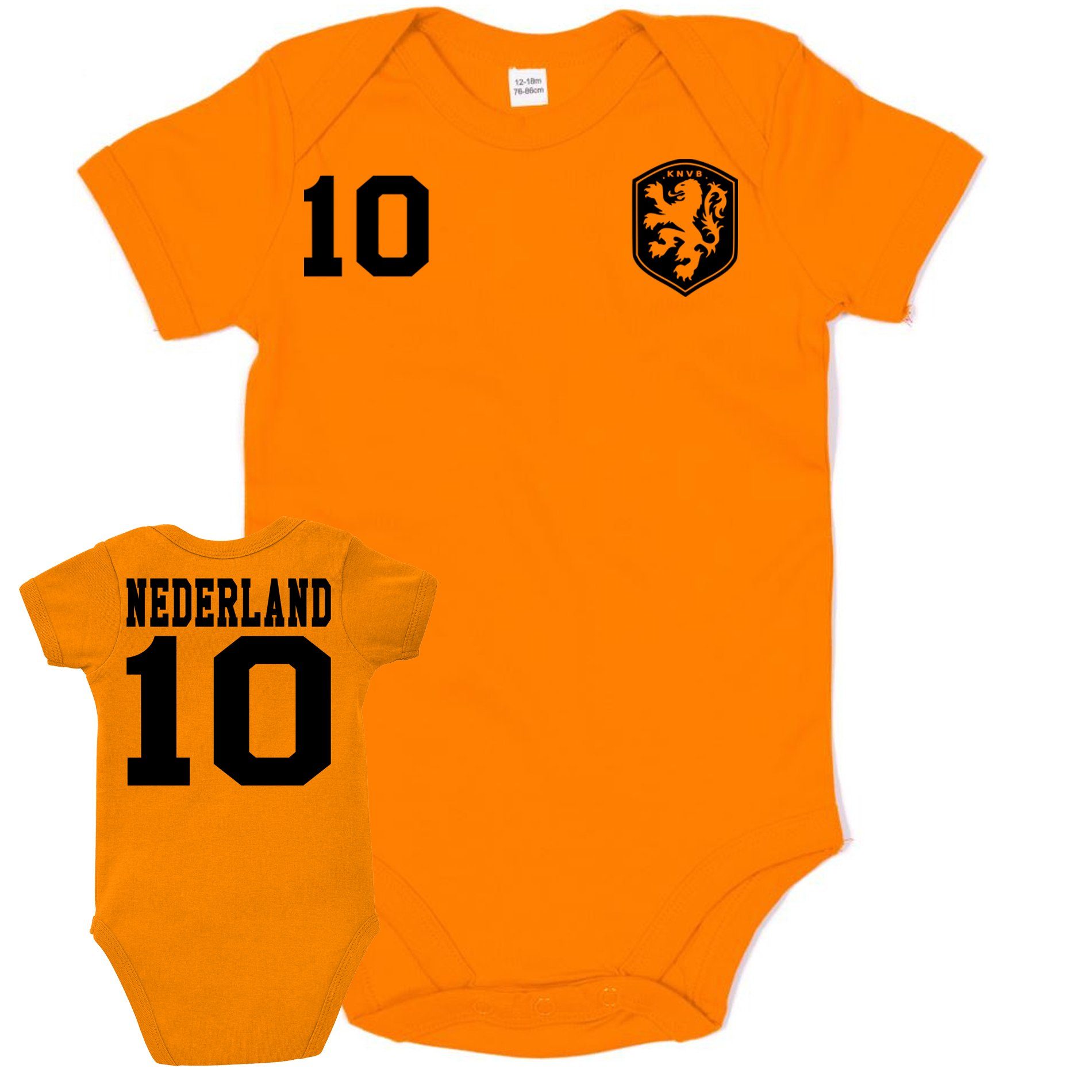 Blondie & Brownie Strampler Kinder Baby Niederlande Holland Sport Trikot Fußball Meister WM EM