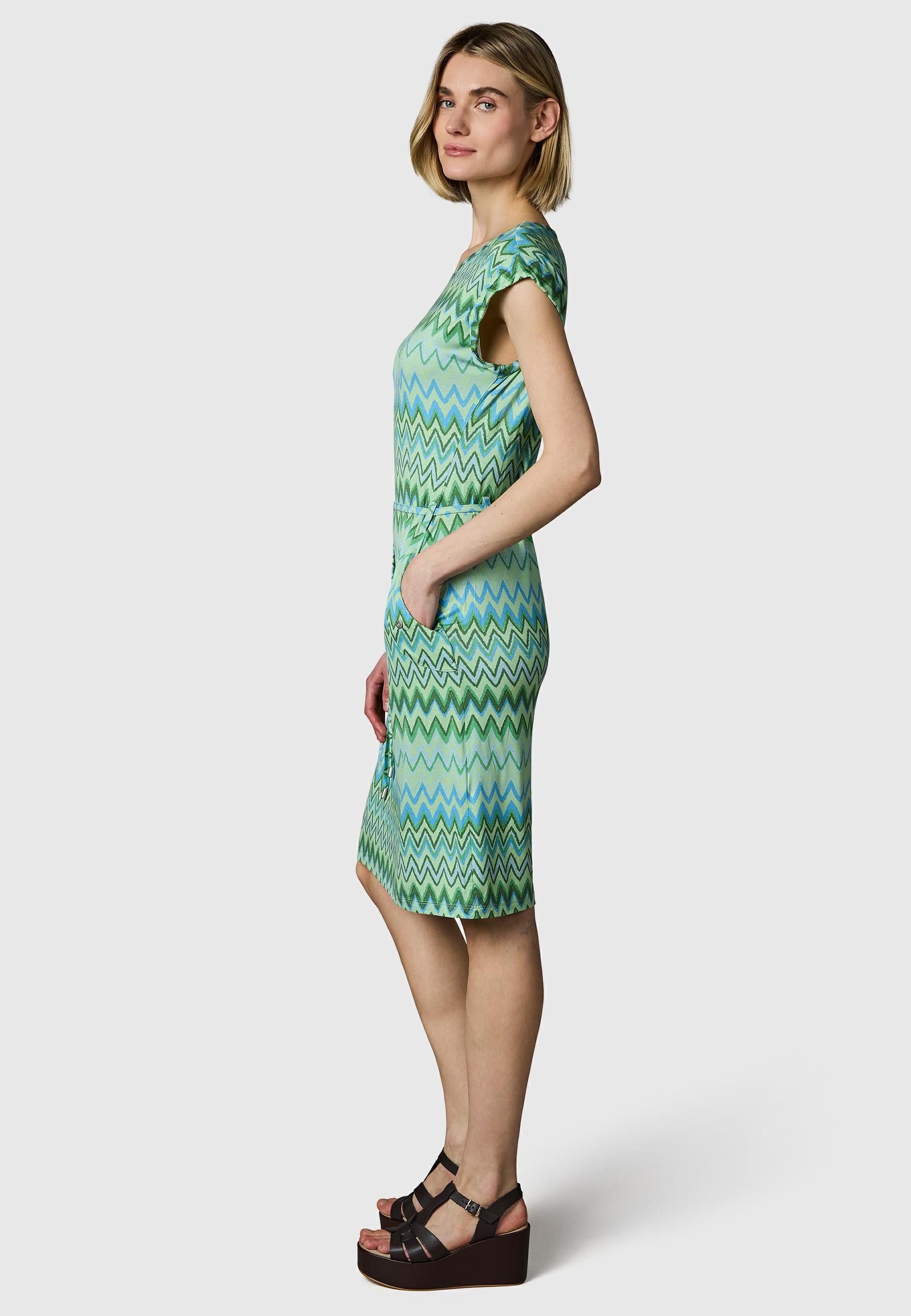 Ragwear Sommerkleid Taggien Print Leichtes, bequemes Midikleid mit Muster