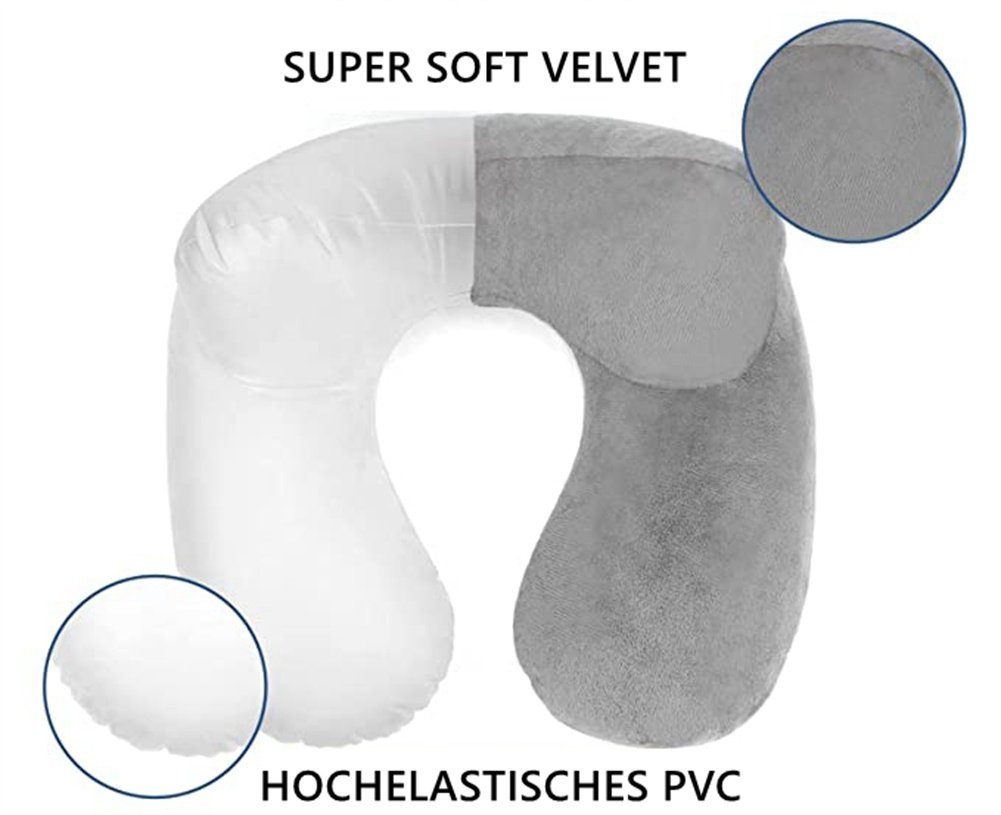 HAMÖWO Nackenkissen Nackenkissen Reisekissen 1-tlg. kompakte Nackenhörnchen, Aufblasbare