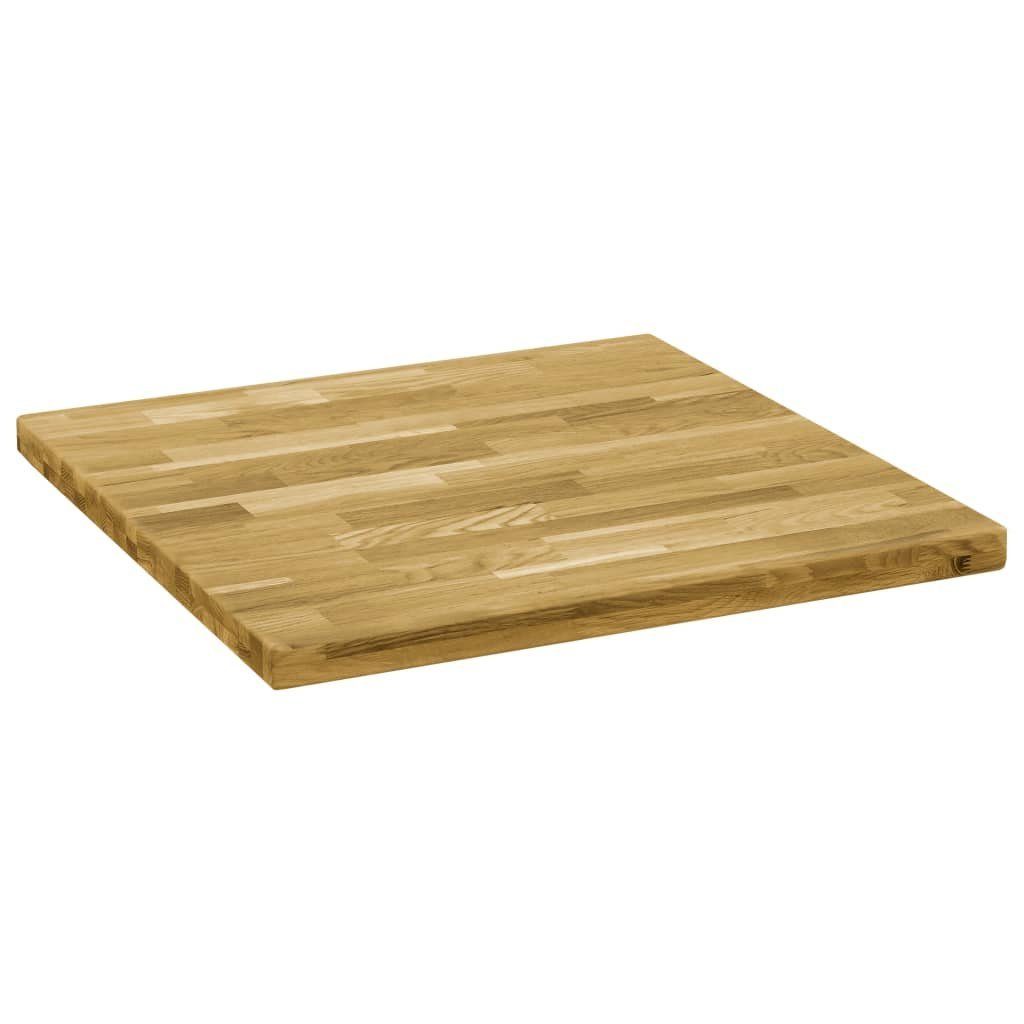 mm furnicato 70x70 44 St) cm Quadratisch (1 Eichenholz Massiv Tischplatte