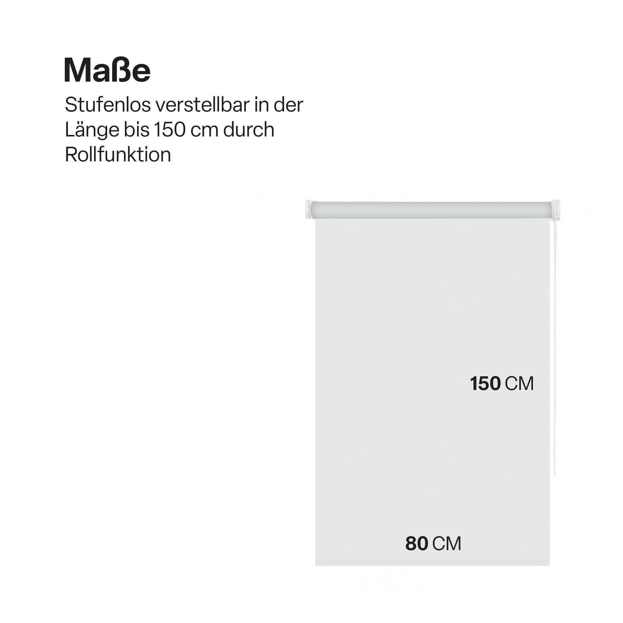 Verdunklungsrollo Thermo, Bestlivings, verdunkelnd, Klemmträger, Klemmfix oder Schraubmontage, 80x150cm, 100% Polyester/Thermostoff, Zubehör aus Aluminium