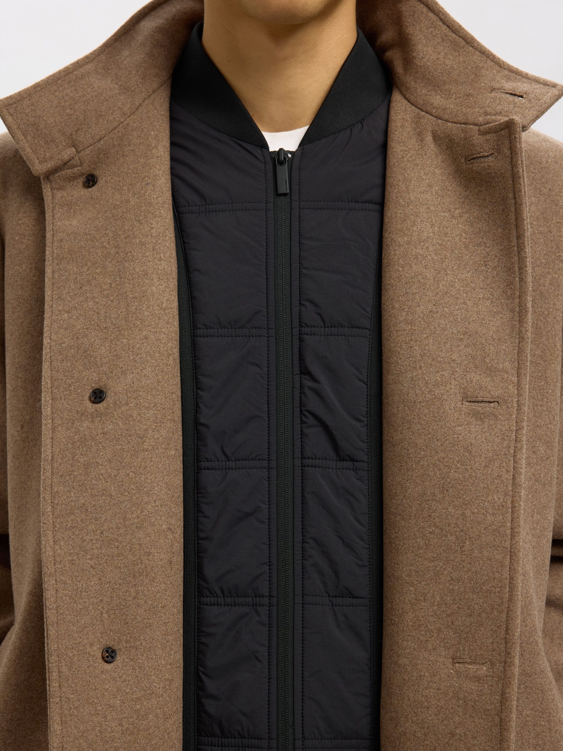 SELECTED HOMME Kurzmantel SLHRAINAR WOOL BLEND COAT NOOS