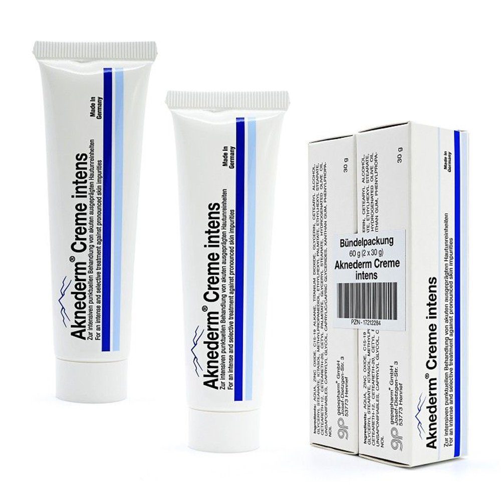 gepepharm GmbH Tagescreme AKNEDERM Creme Akne 60 bei zur g neigender intens, Haut