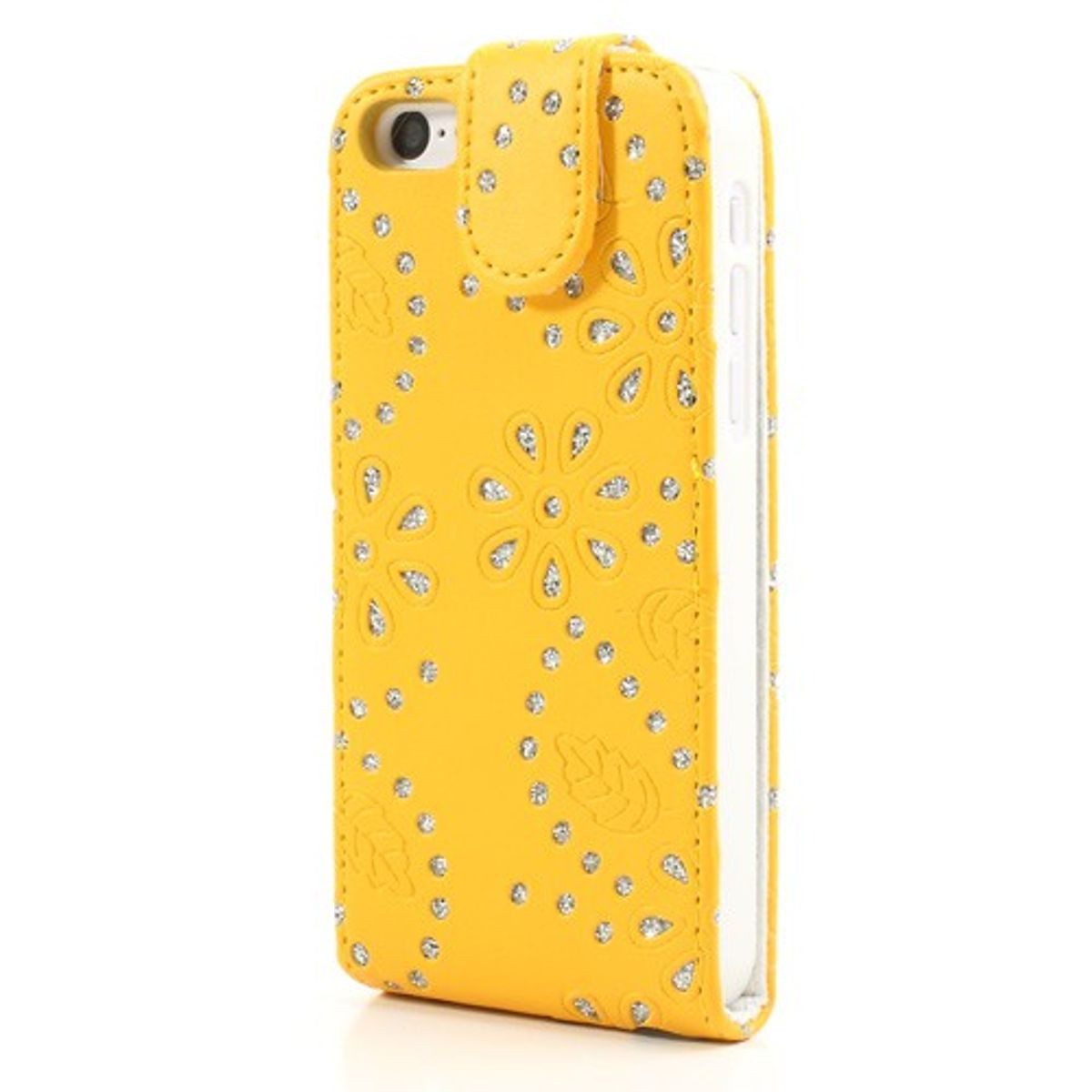 König Design Handyhülle Apple iPhone 5c, Apple iPhone 5c Handyhülle Backcover Gelb