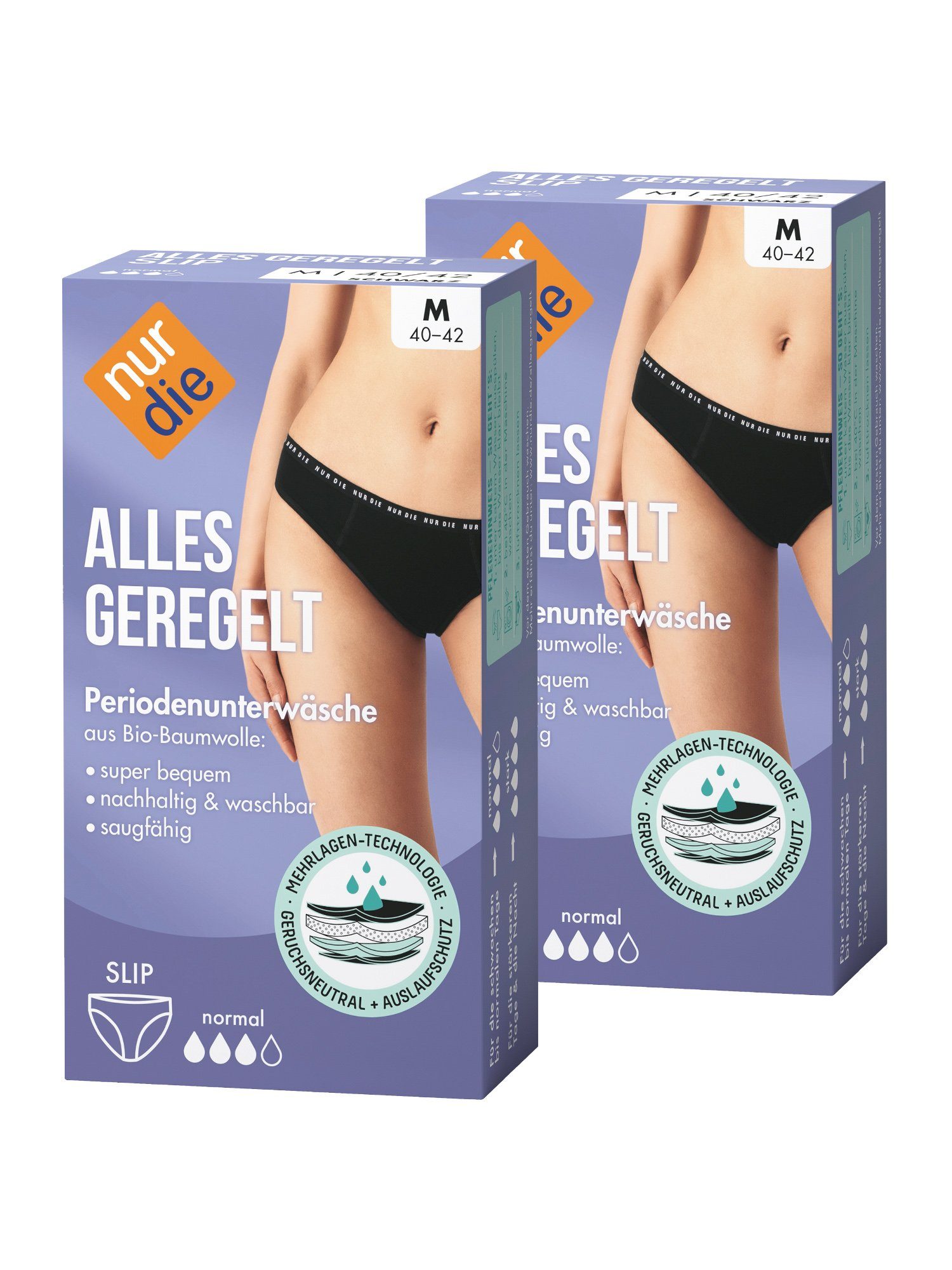 Nur Die Periodenslip Alles Geregelt Slip normal (2-St) Damen Frauen