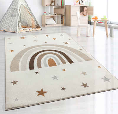 Teppich Beat Kids Moderner Weicher Kinderteppich, Regenbogen, the carpet, Rechteck, Höhe: 9 mm, Pflegeleicht, Farbecht, Kindergerecht, Hochwertig