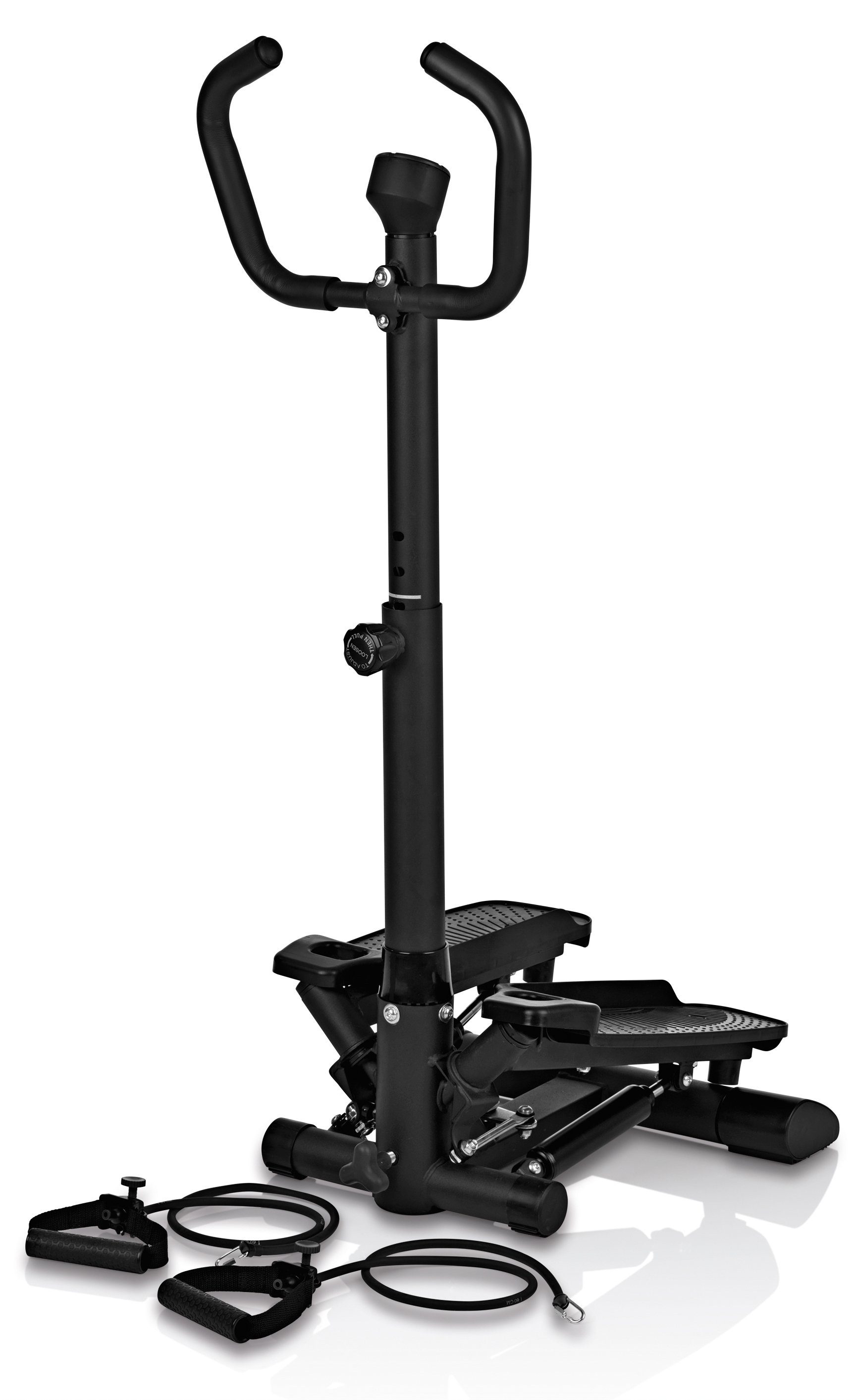 VITALmaxx Stepper VITALmaxx Fitnesstrainer Swing Stepper (3-tlg., mit Trainingsbändern)