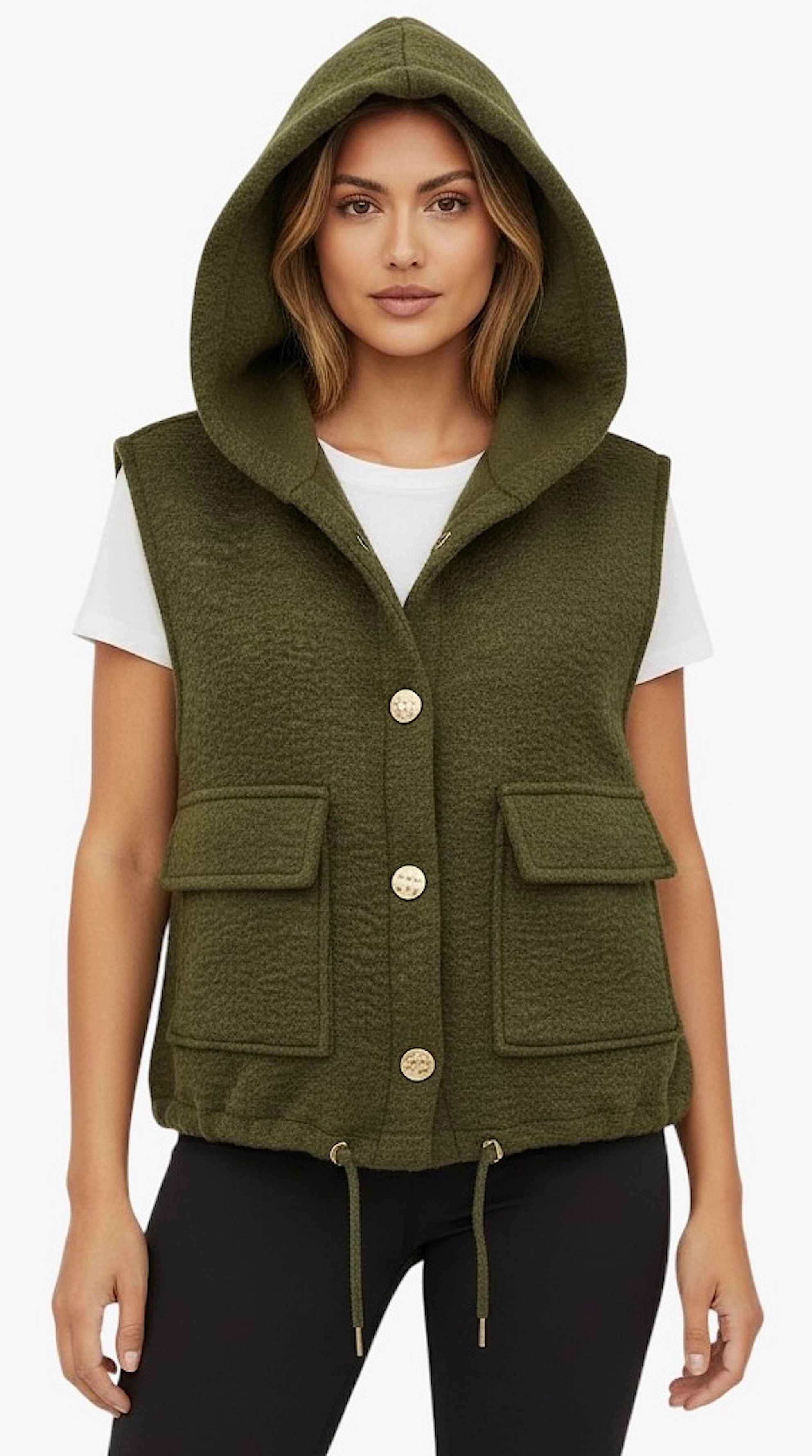 Worldclassca Fellimitatweste Worldclassca Teddy Weste Warm Kuschelig mit Ka günstig online kaufen