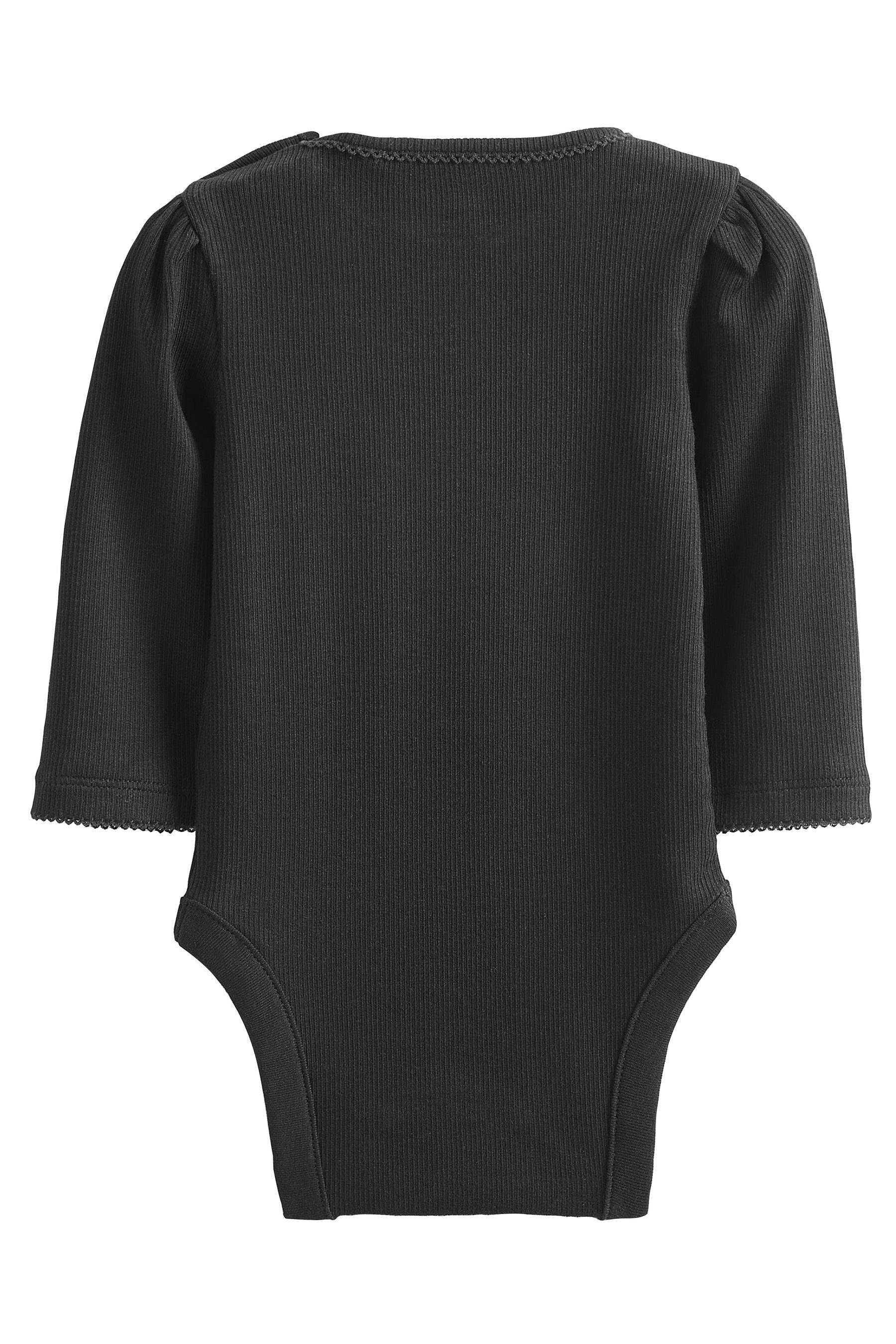 Arm Black/Cream Langarmbody (3-tlg) mit 3er-Pack im langem Baby-Body Next