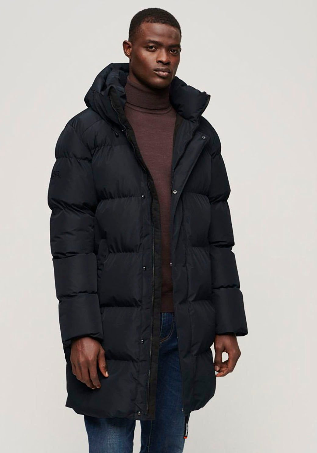 Steppjacke HOODED SPORTS PUFFER MID JKT