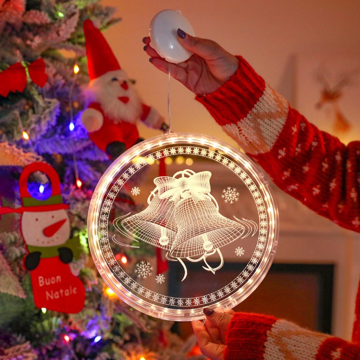 Qualra Fensterbild Weihnachtsdeko Fenster Beleuchtet Hängende günstig online kaufen