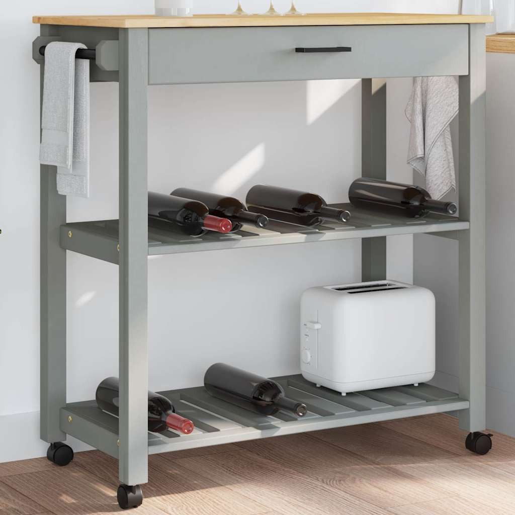 vidaXL Küchenwagen Küchenwagen MONZA 84x40x88,5 cm Massivholz Kiefer