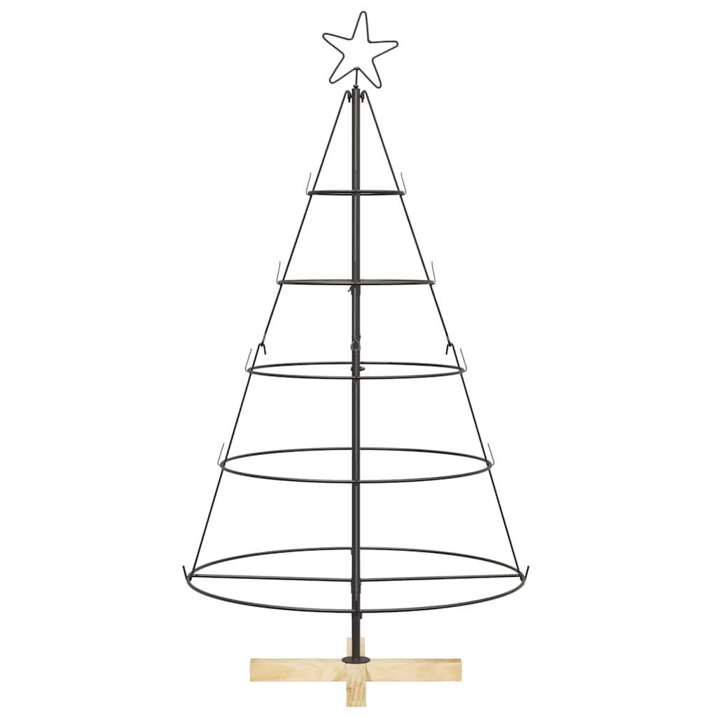 vidaXL Künstlicher Weihnachtsbaum Weihnachtsdeko mit Ständer Schwarz 126 cm Stahl – Bild 5 von 5