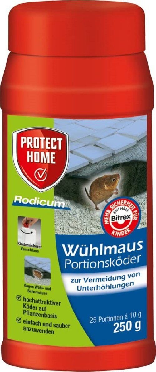 PROTECT HOME Rodicum Ratten Portionsköder, vorportionierte Rattenköder, 500  g Dose : : Garten