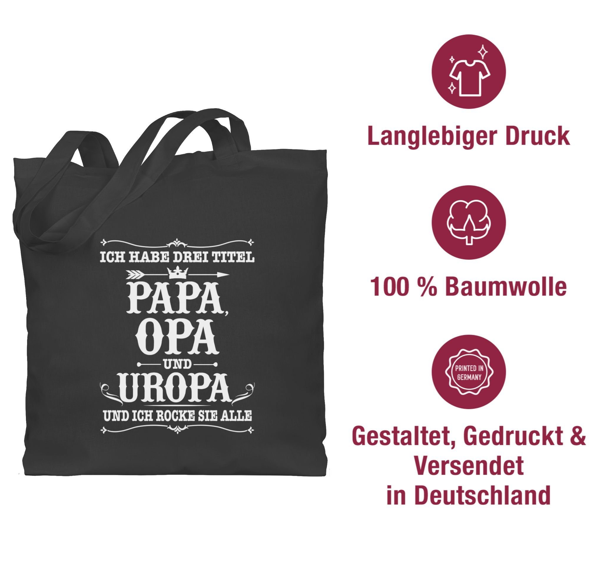 Drei Titel Papa Shirtracer Umhängetasche habe Uropa 2 Opa Opa weiß, Geschenke Dunkelgrau Ich - und