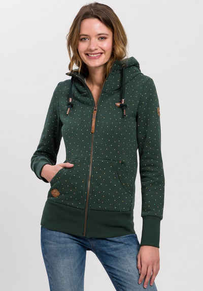 Ragwear Sweater NESKA DOTS MULTICOLOR ZIP O Longsleeve Jacke im Multicolor-Allover-Dots-Print-Design