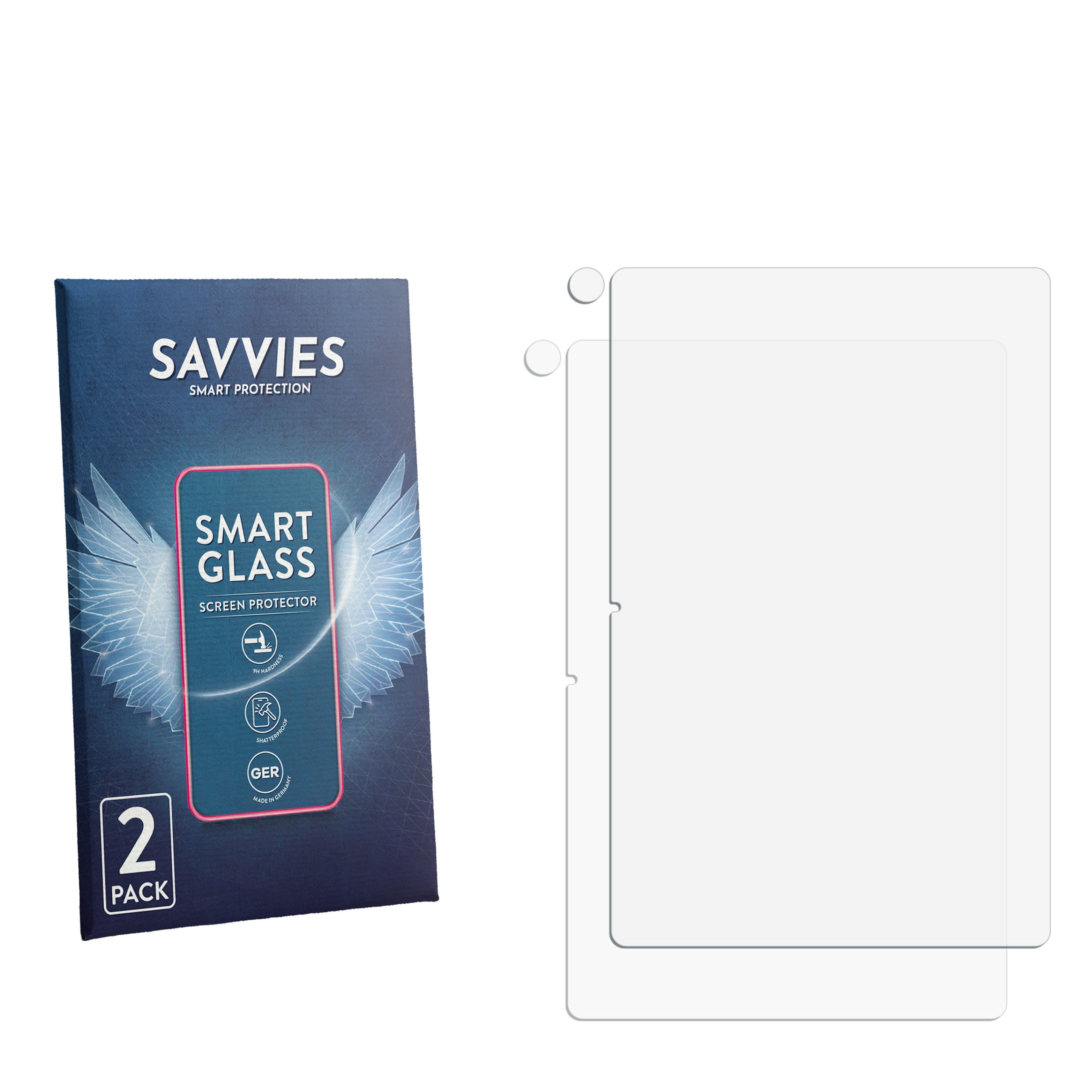 Savvies Displayschutzglas Schutzglas Panzer für Lenovo Idea Tab Pro Gen 2 13" (Display+Kamera), 2 Stück, Schutzfolie Display Schutz Glas Folie klar