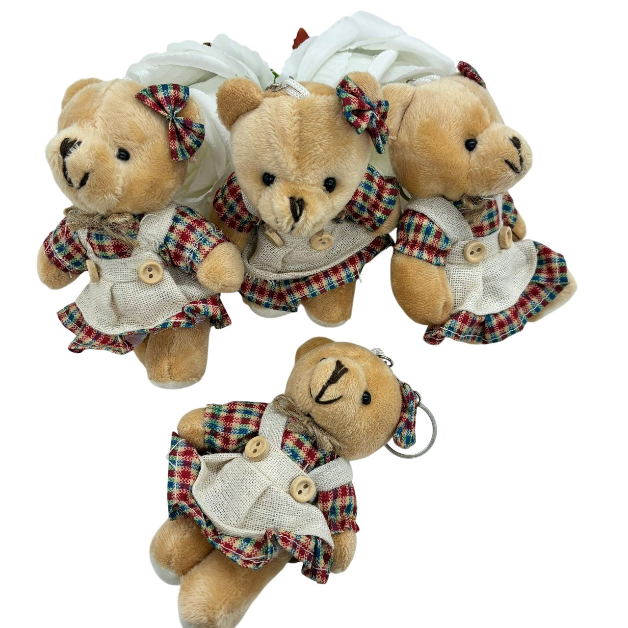 Schlüsselanhänger Plüsch Teddy-Schlüsselanhänger für Geschenk (5-tlg)