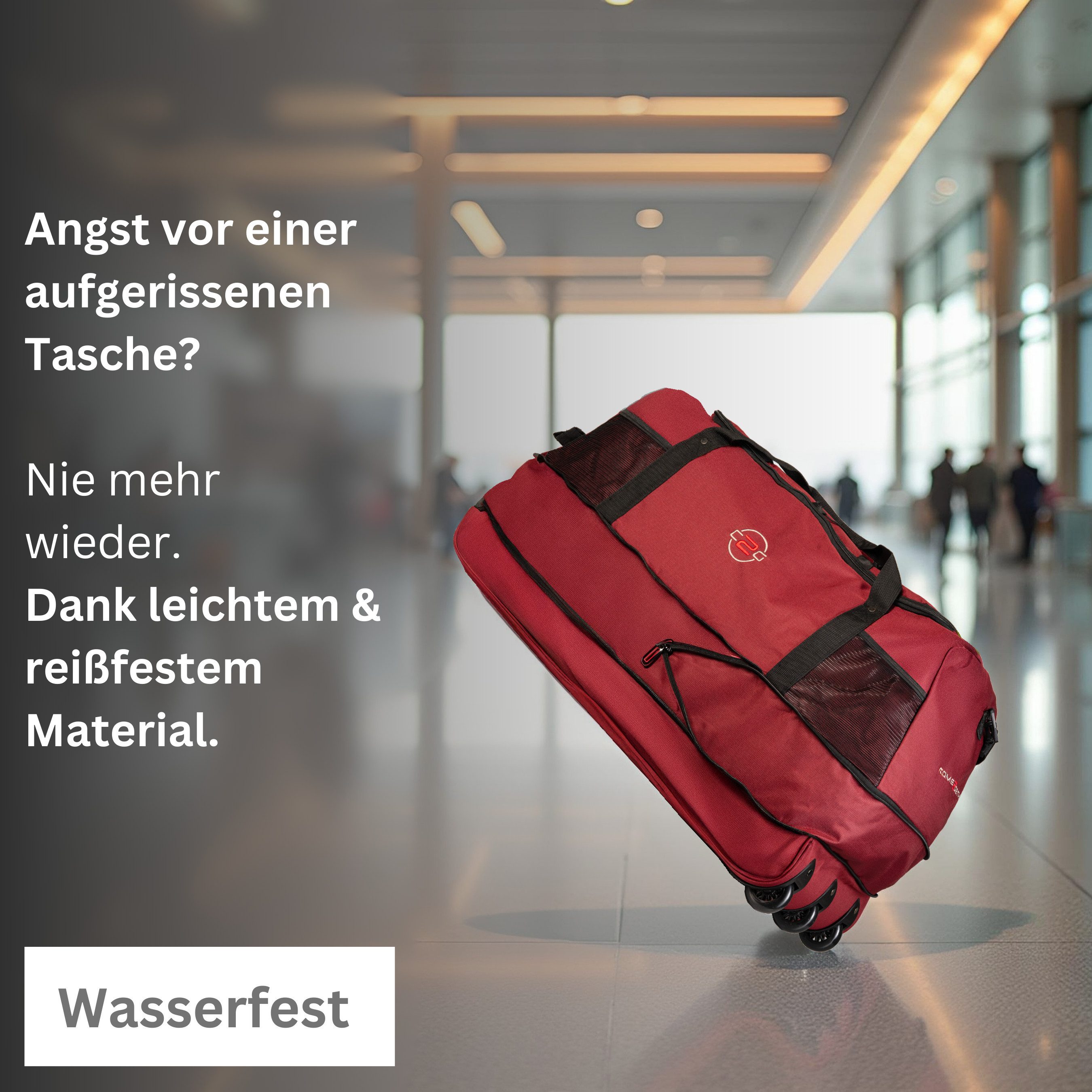 cocoono Reisetasche Faltbare Reisetasche mit Rollen 120 L – XXL Rolltasche