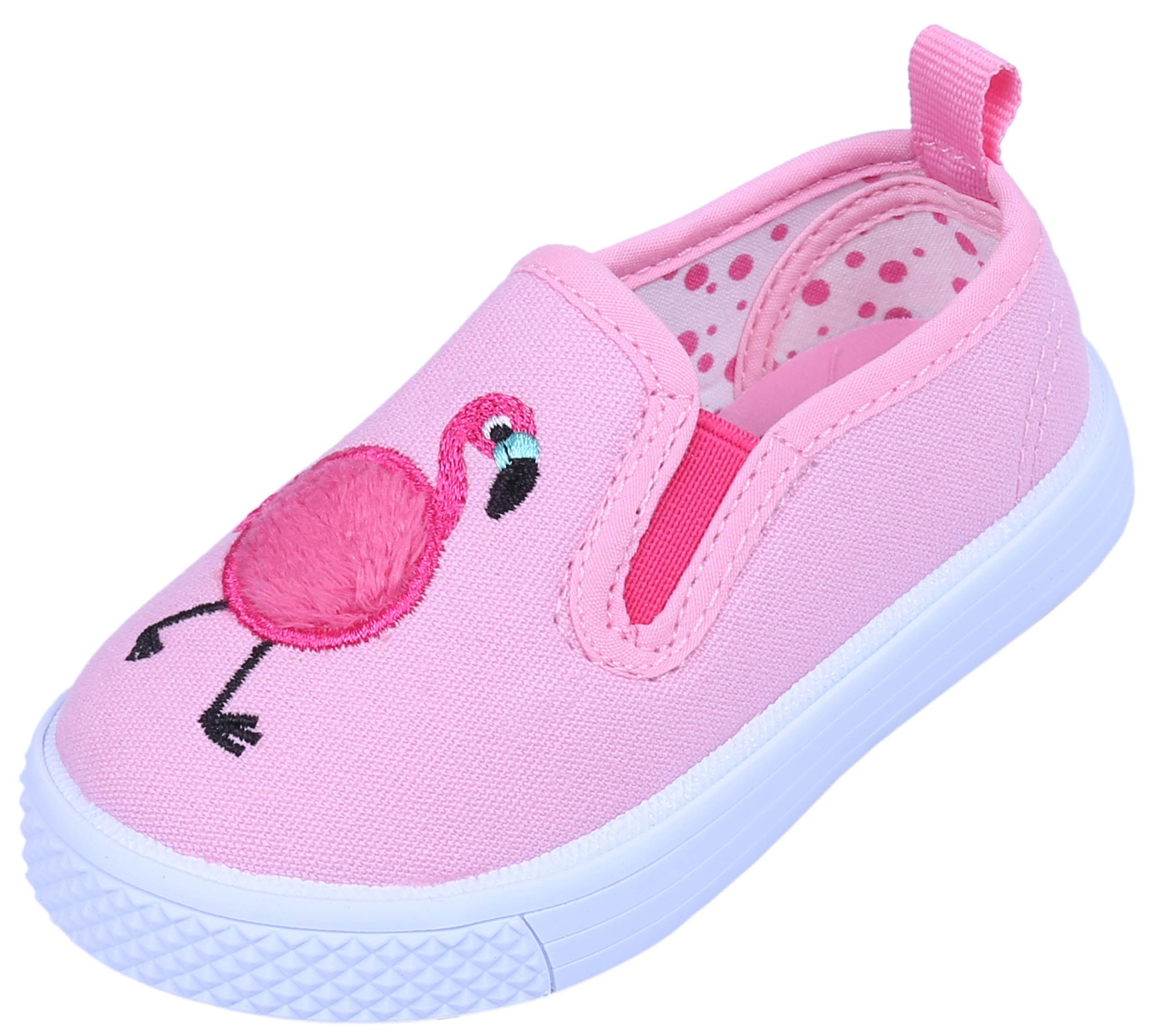 Dunkelpinke, einziehbare Mädchen-Sportschuhe FLAMINGO 22 EU Babystiefel
