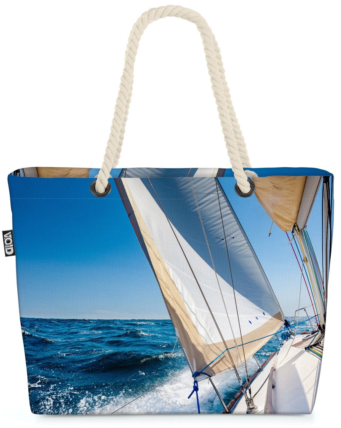 VOID Strandtasche (1-tlg), Segelboot Segeln Beach Bag Segeln Boot Urlaub Meer Reise Segelreise Kreuzfahrt