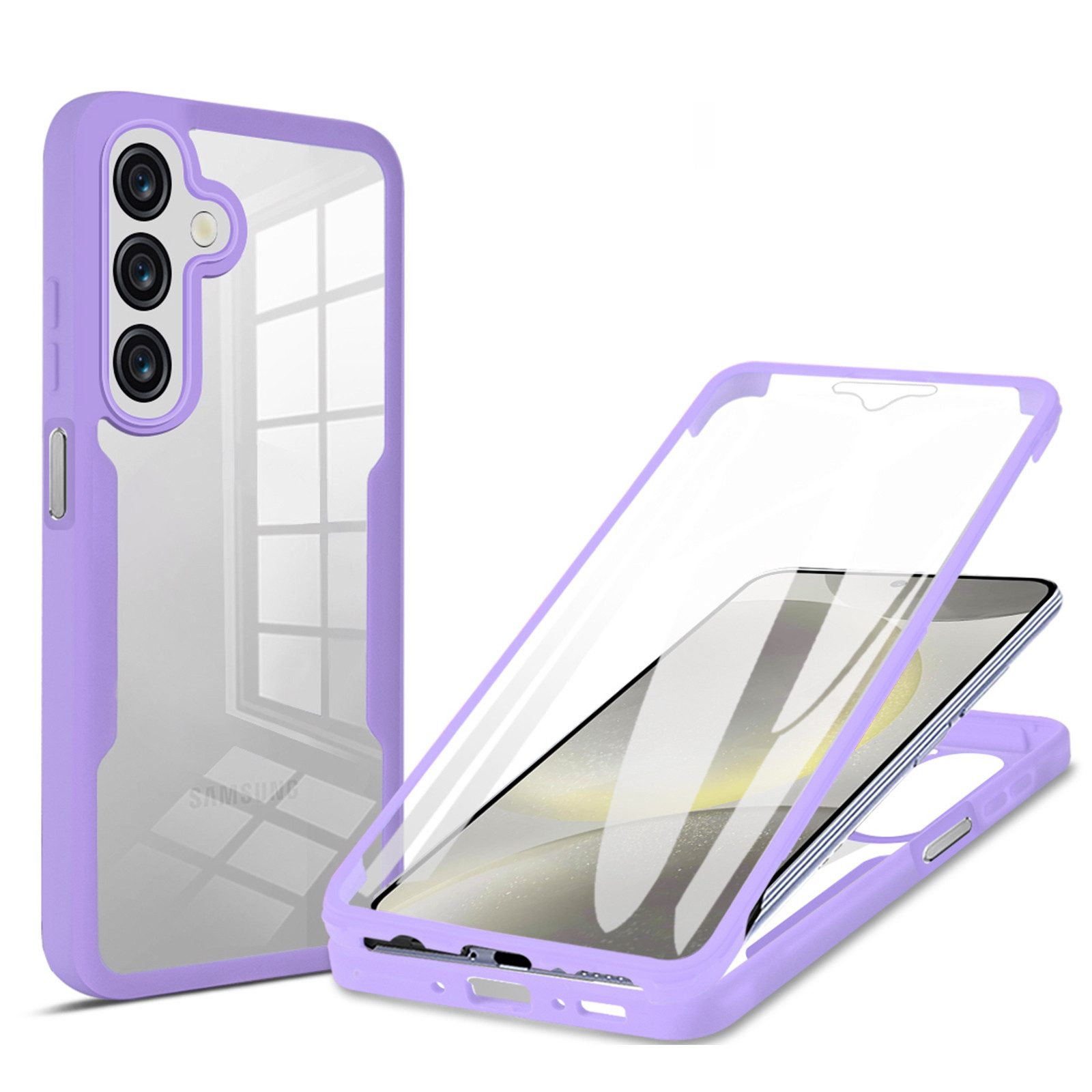 betterfon Handyhülle für Samsung Galaxy A26 2-teiliges 360° TPU Schutzcase, Rundumschutz mit integrierter Displayabdeckung und klarer Sicht