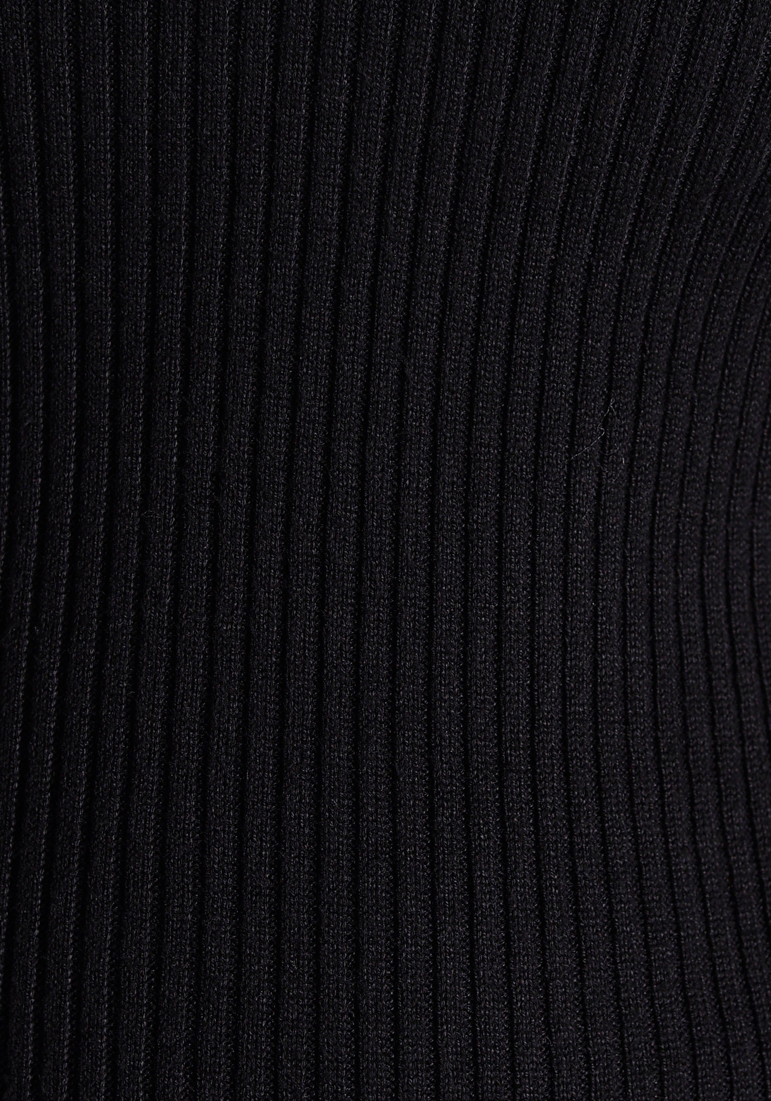 AJC Strickkleid in Midilänge mit seitlichem Schlitz und Vneck