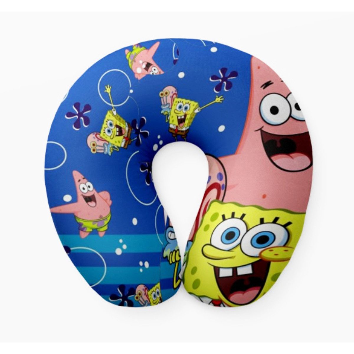 Spongebob Schwammkopf Reisekissen Travel Cushion Reisekissen Kinder Auto Flugzeug Kissen Nackenkissen